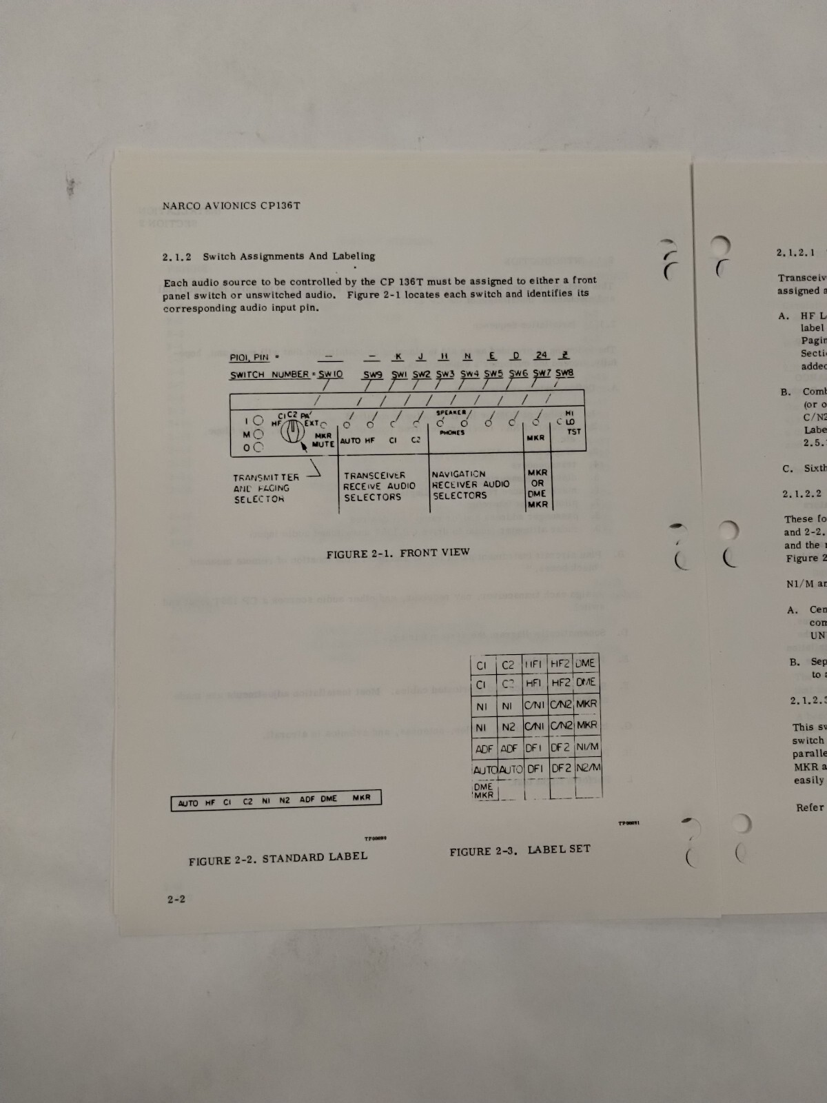 Narco CP 136T TSO Audio Panel Installation Manual-Copy