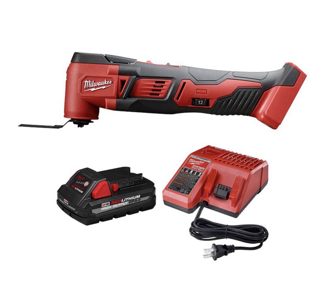Milwaukee 2626-20 M18 Cordless Oscillating Multi-Tool + CP3.0 Battery + Charger