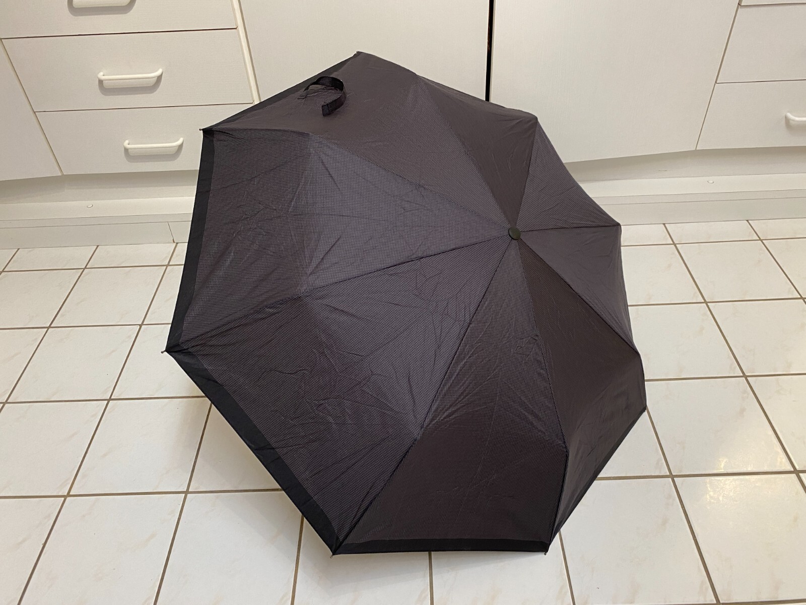 Vintage Umbrella Pocket Umbrella, Black Grey