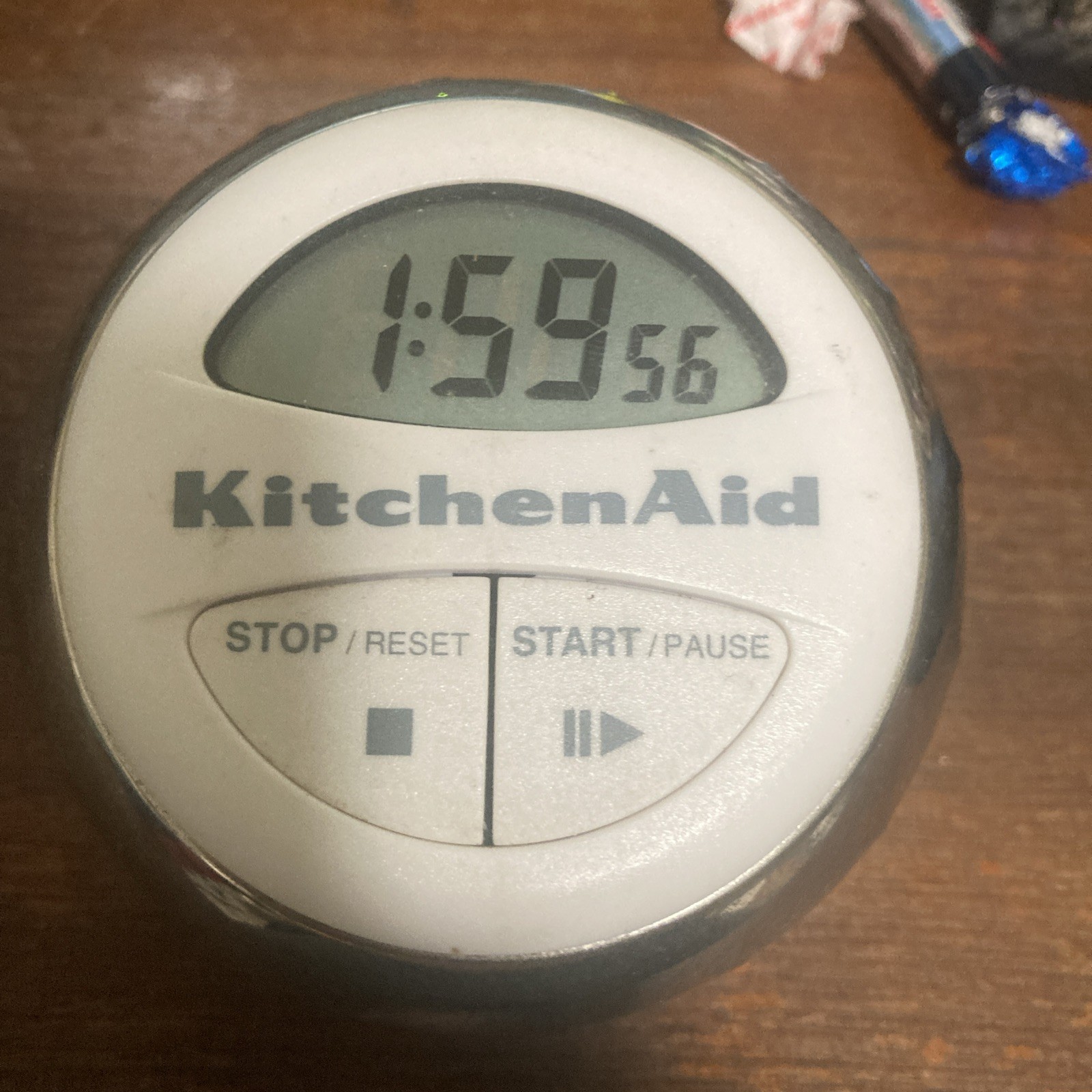 Kitchen Aid Vintage Digital Cooking Timer - Classic White Silver Tested
