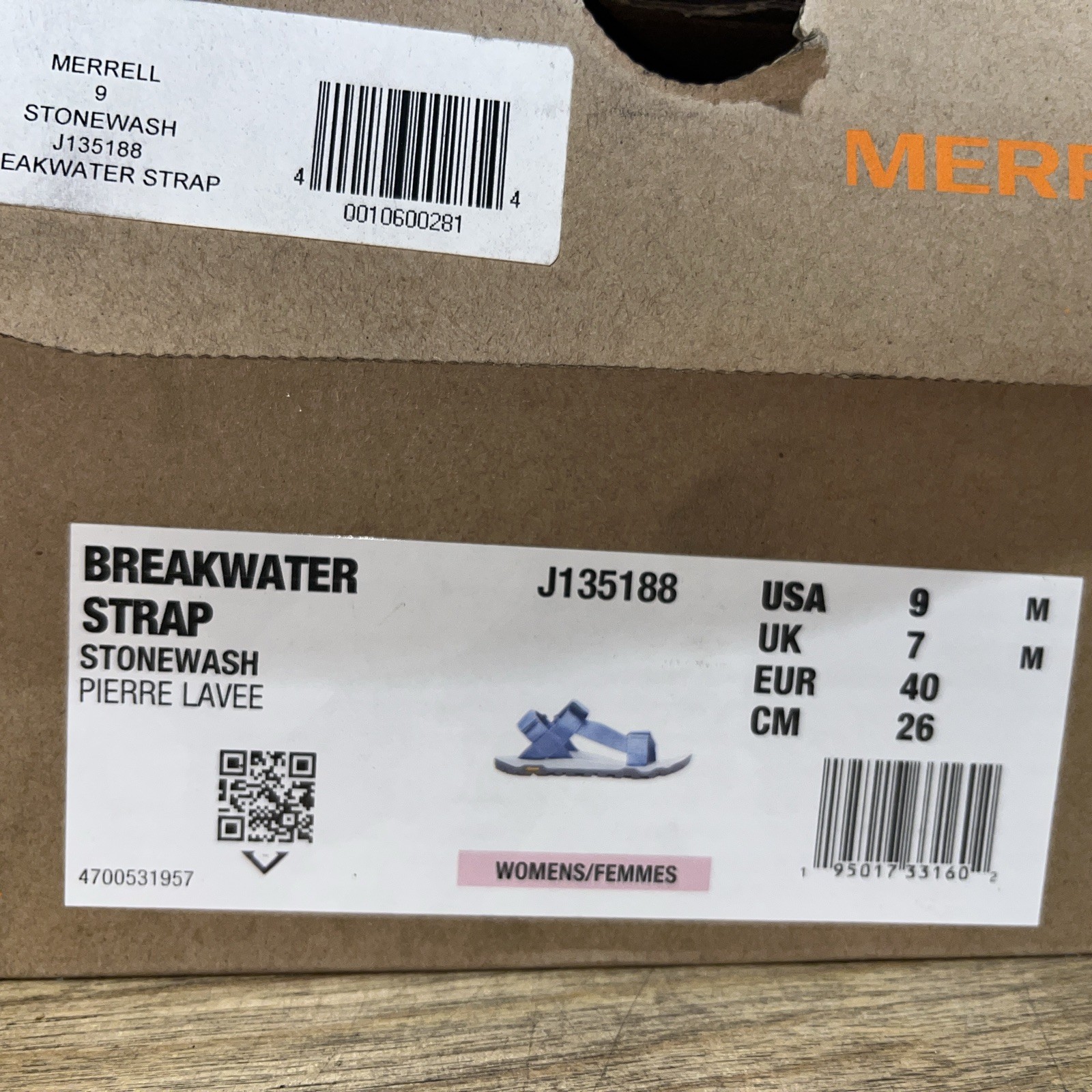 Size 9- Merrell Women’s Breakwater Strap Stonewash Blue