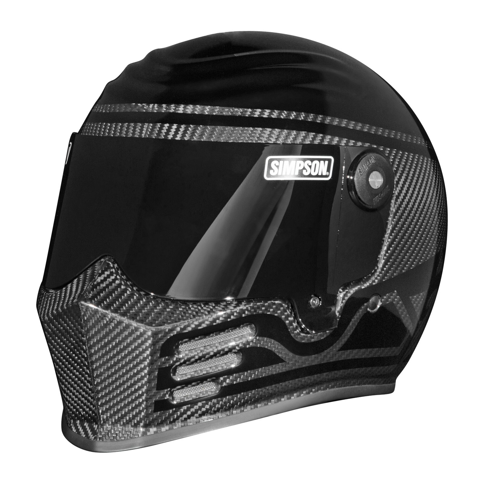 Simpson Motorcycle OB3UNKSM Outlaw Bandit 3 Small Motorcycle Helmet Carbon Fiber