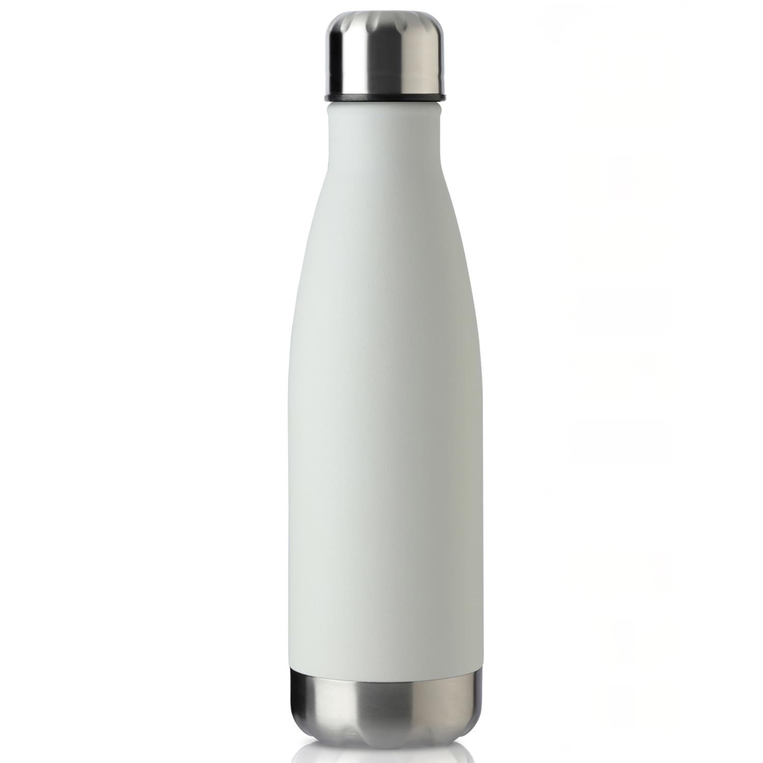 MEWAY 17oz Sport Water Bottle Vacuum Insulated Stainless 17 Ounces, White