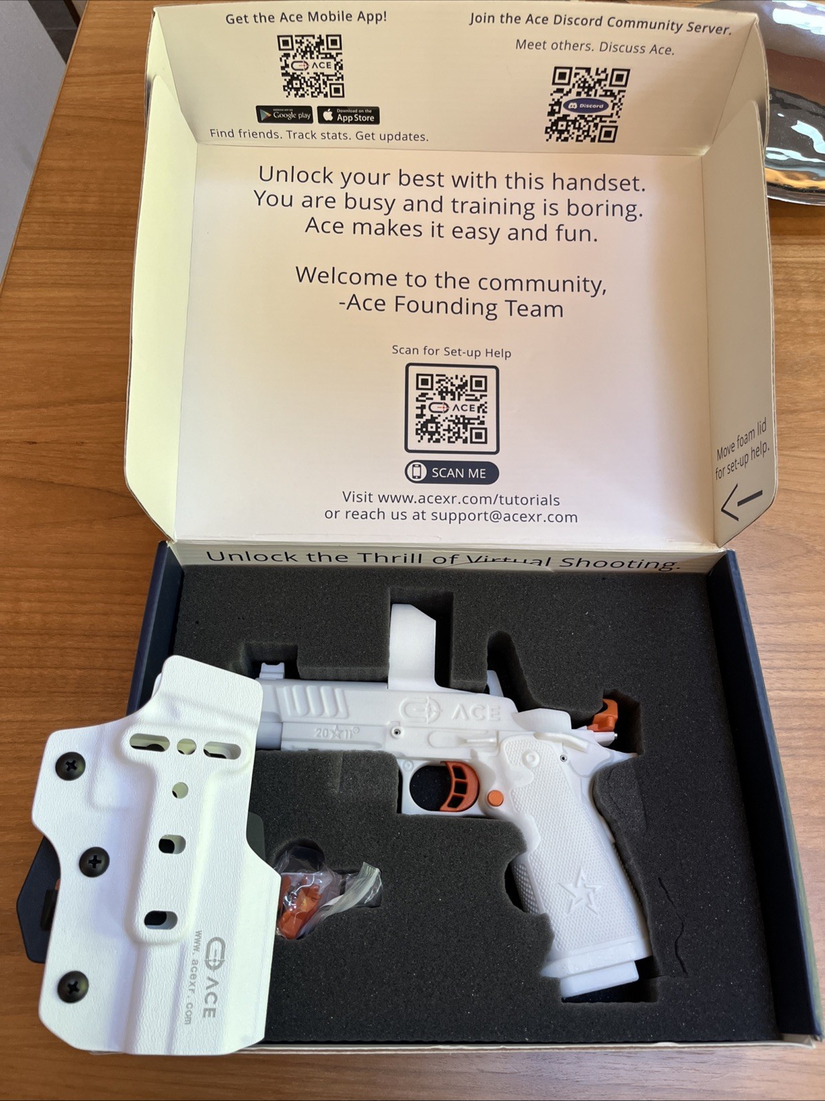Ace Virtual Shooting Staccato P Gun replica And Holster For Meta Quest VR.