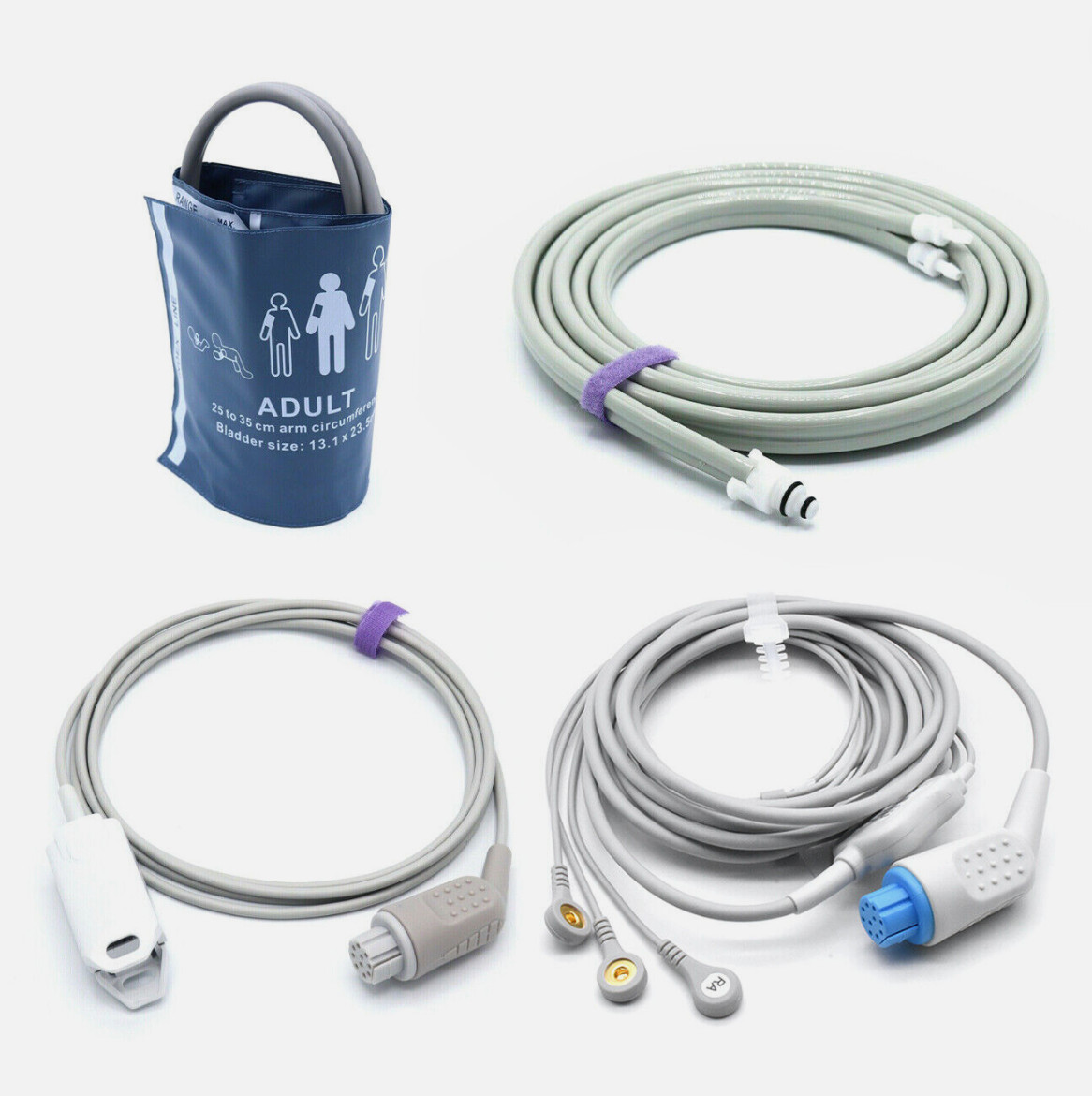 Datex Ohmeda Cardiocap/5 Bundle - Cuff, Hose, SpO2, ECG - Same Day Shipping -USA