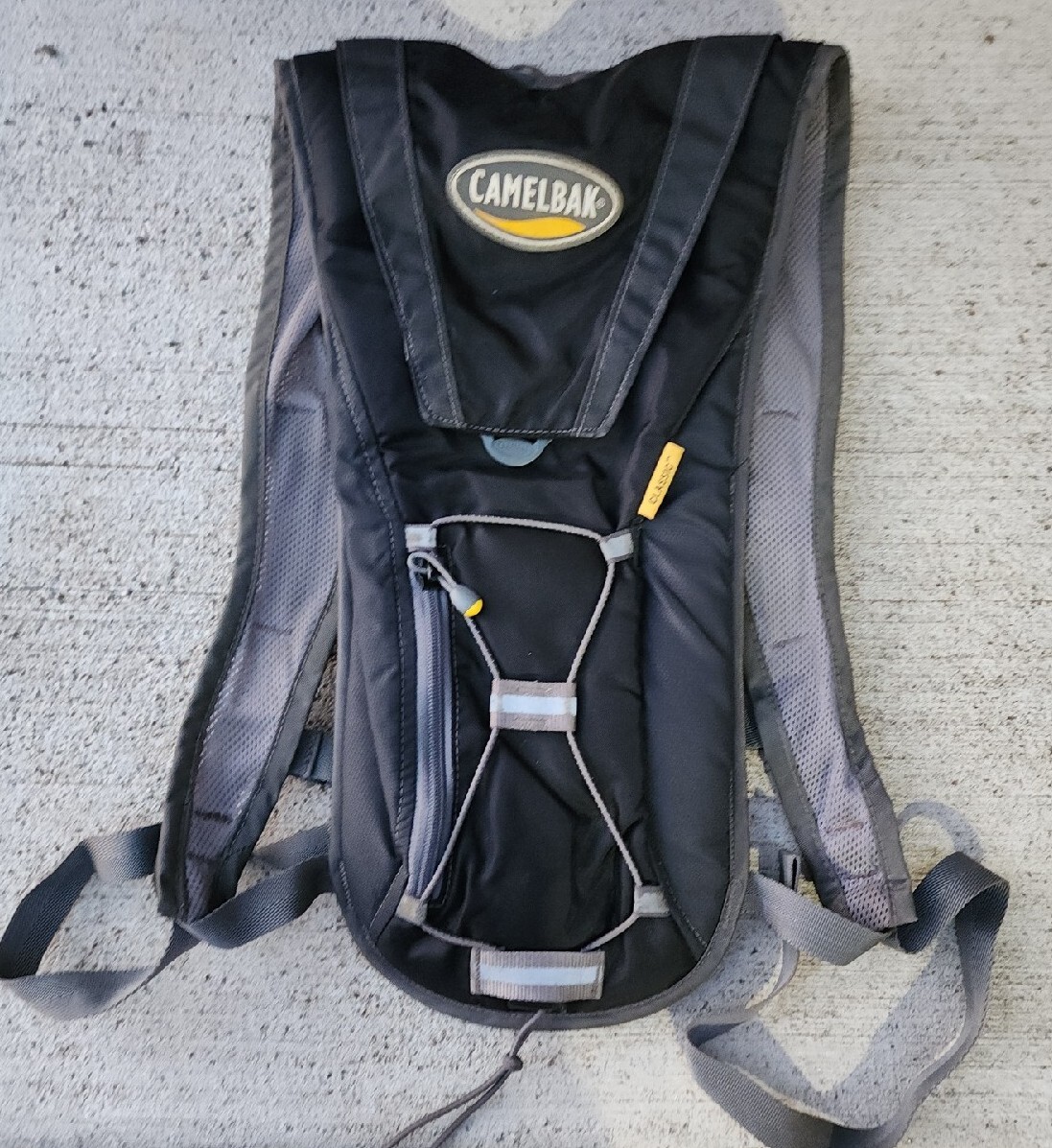 Camelbak Classic Hydration Pack Gray Black Zipper Pocket - No Bladder 16" x 7"