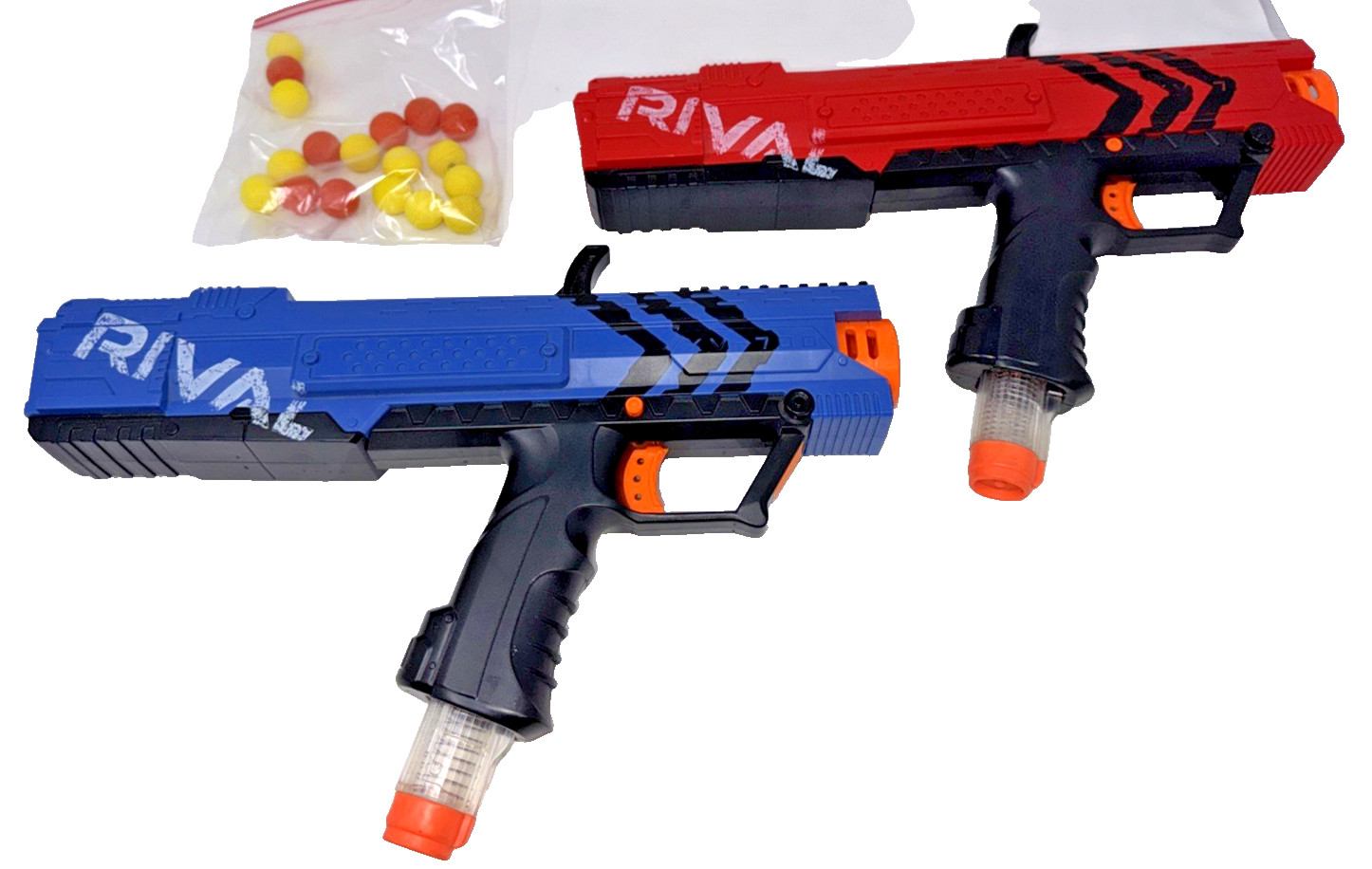 Lot of 2 Nerf Rival Apollo XV-700 Blaster Toys 7 Round Clip w/ Foam Balls