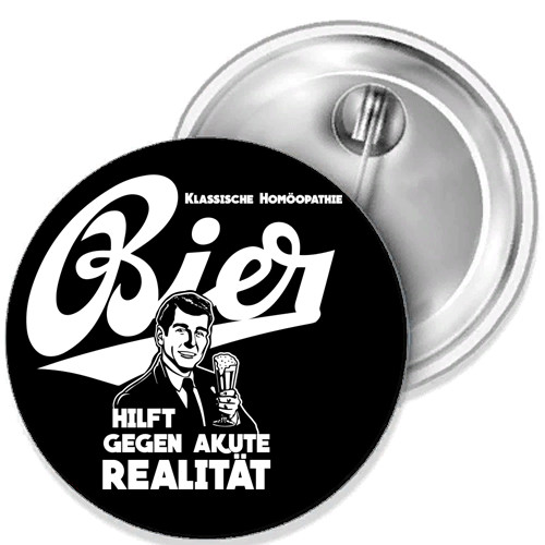 Beer Helps Against Acute Reality Button Badge Sticker Car Magnetic Patch