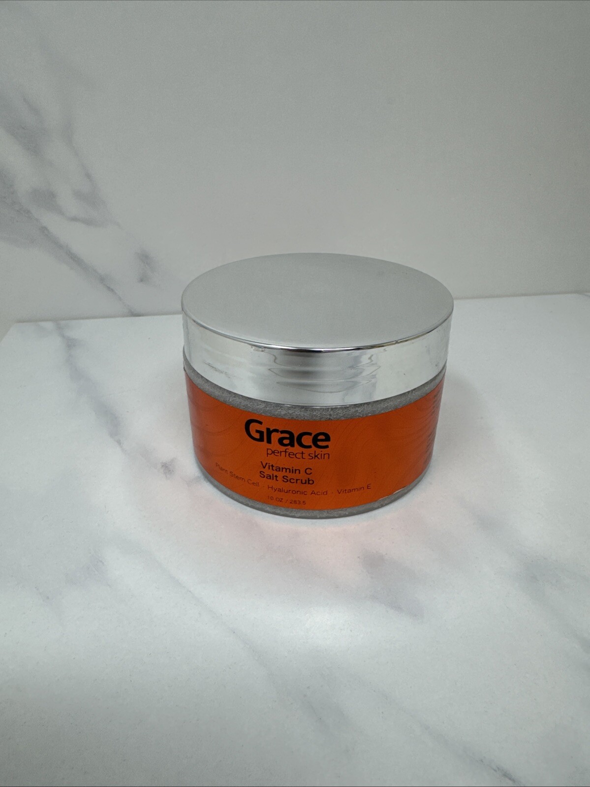 Grace Vitamin C Salt Scrub 10oz./283.5g. Plant Stem Cell Hyaluronic Acid NEW