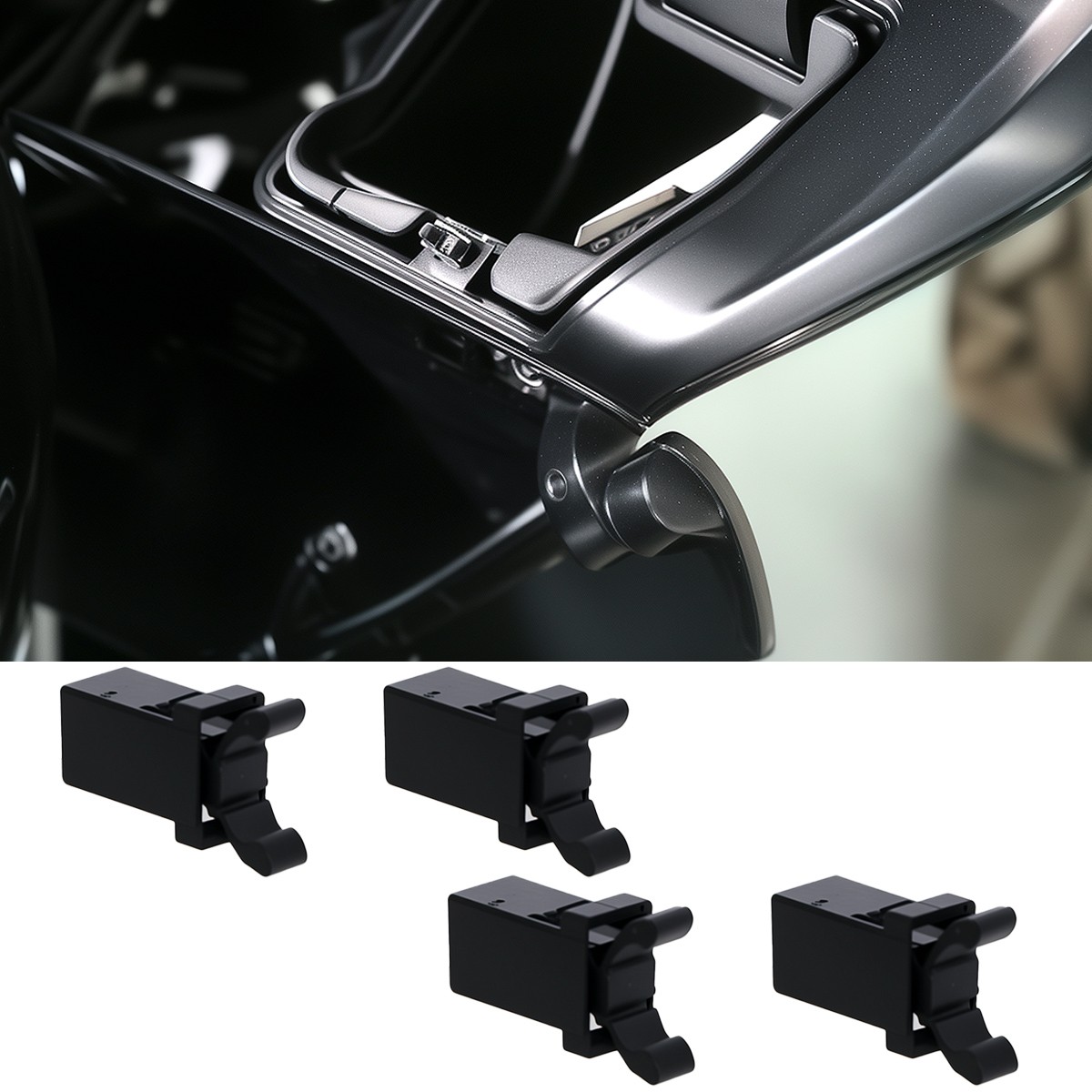4XBlack Glove Box Switch Inserts For Harley Touring 23 24 Road Glide FLTRXSE