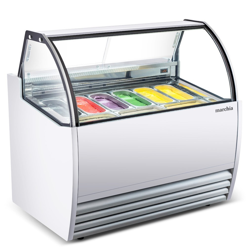 47" 9 Pan Gelato Ice Cream Dipping Cabinet Display Freezer