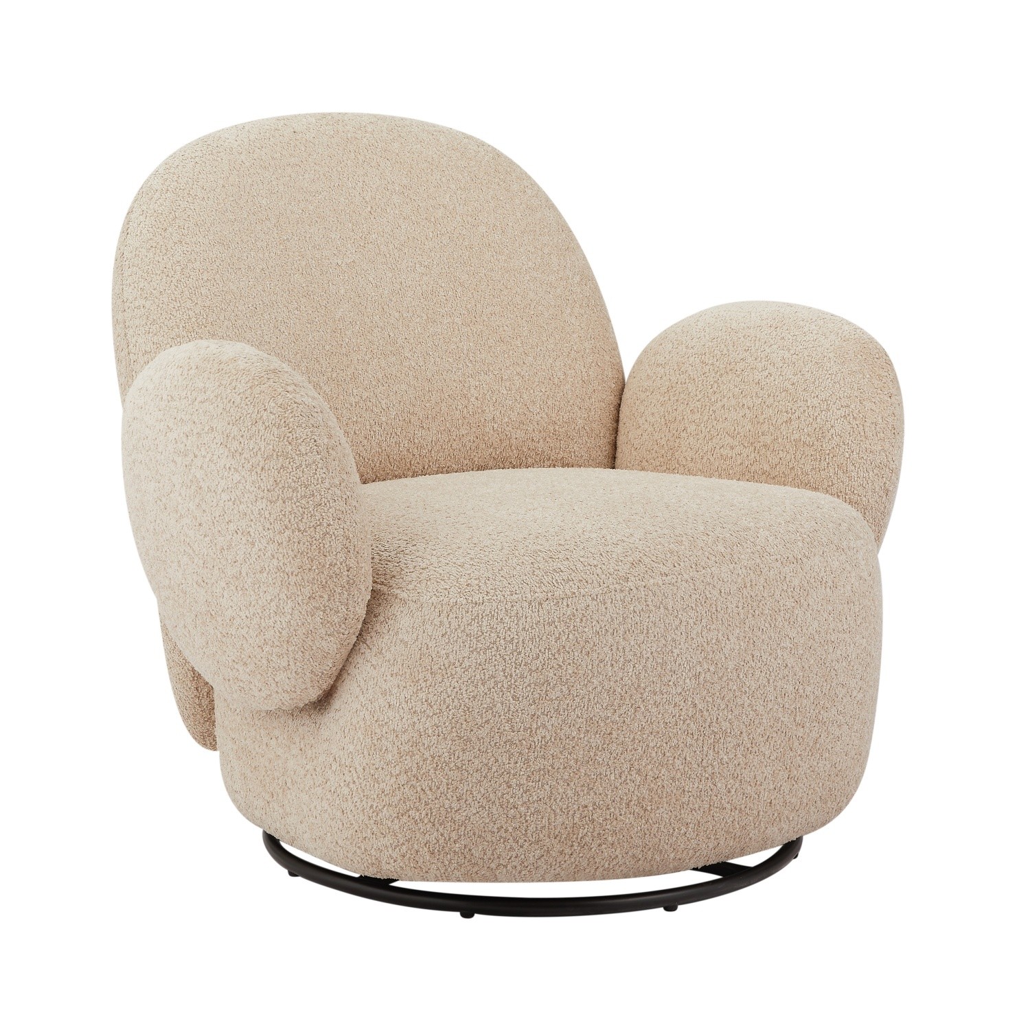 360° Swivel Accent Chair Club Chair Lounge Armchair Single Sofa Chair Beige/Gray