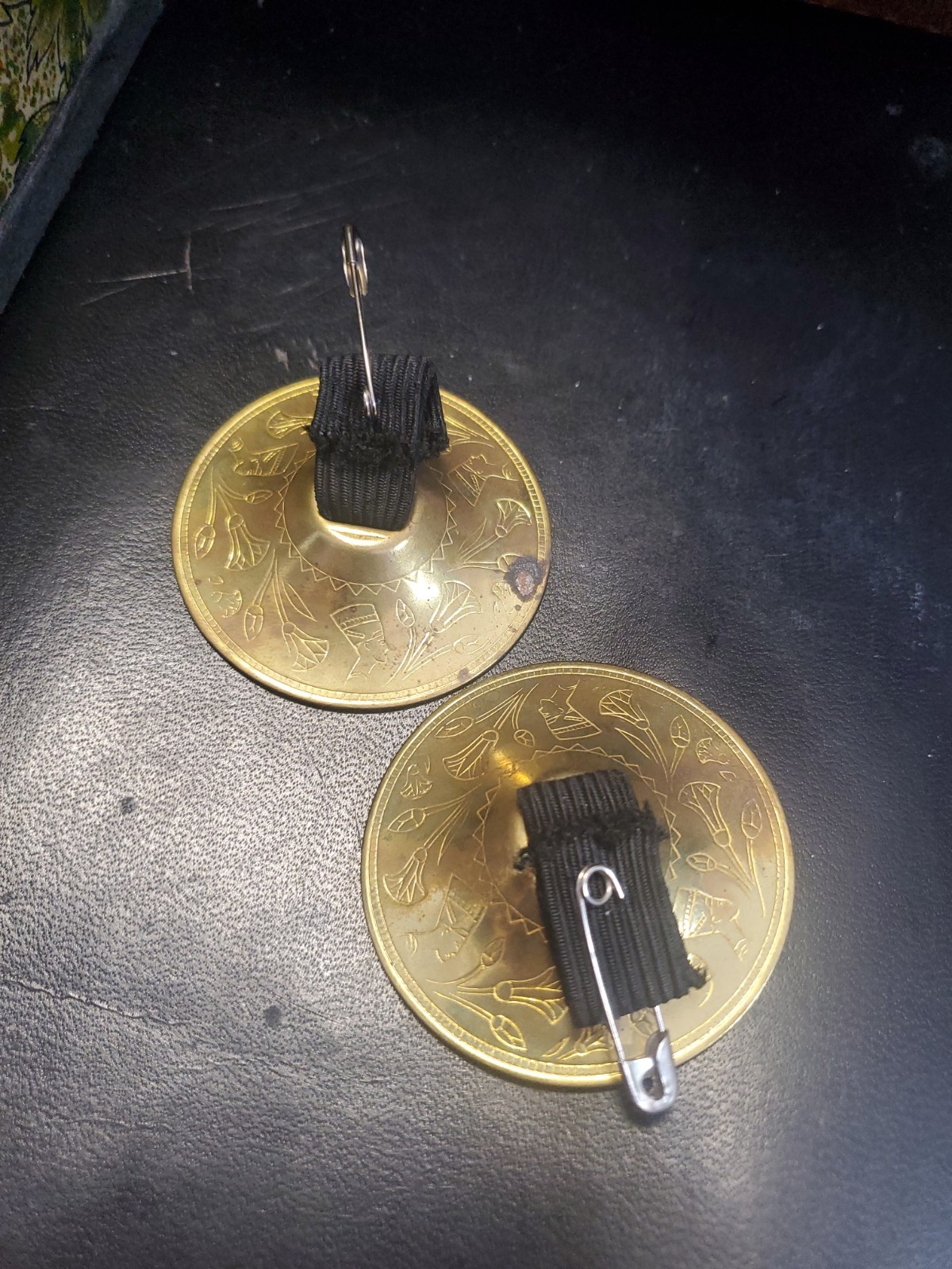 Vintage Finger Cymbals 2.08" 1 Set Of 2 Brass D