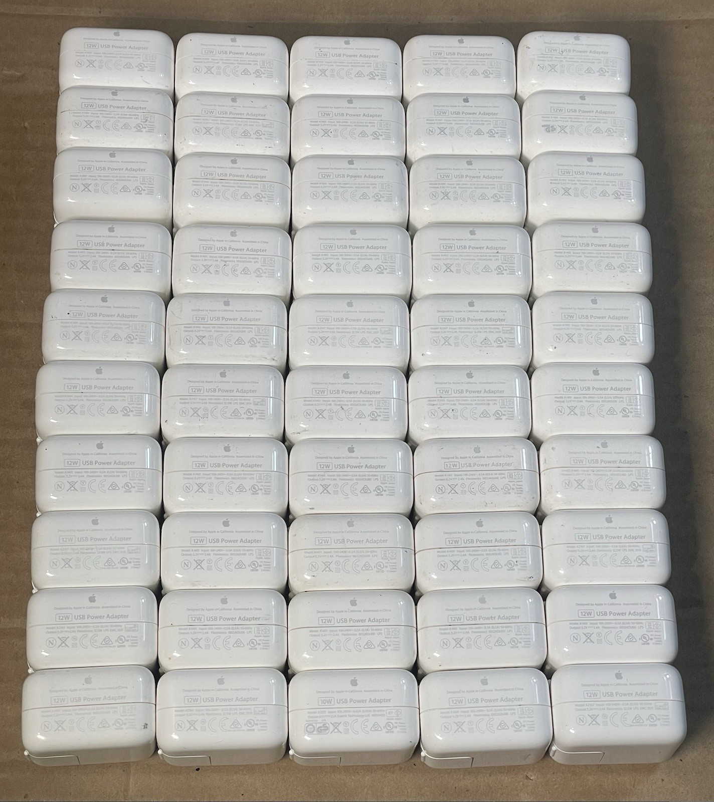 50x Apple 12W A1401 USB Wall Charger Power Adapter iPhone iPad iPod