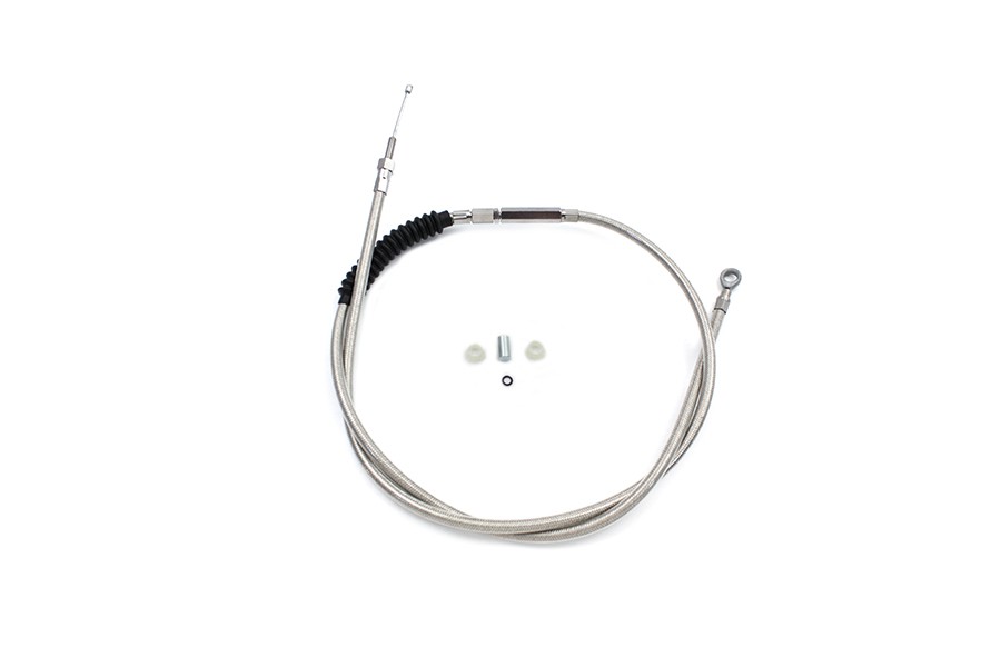 65.69 inch Braided Stainless Steel Clutch Cable for Harley-Davidson