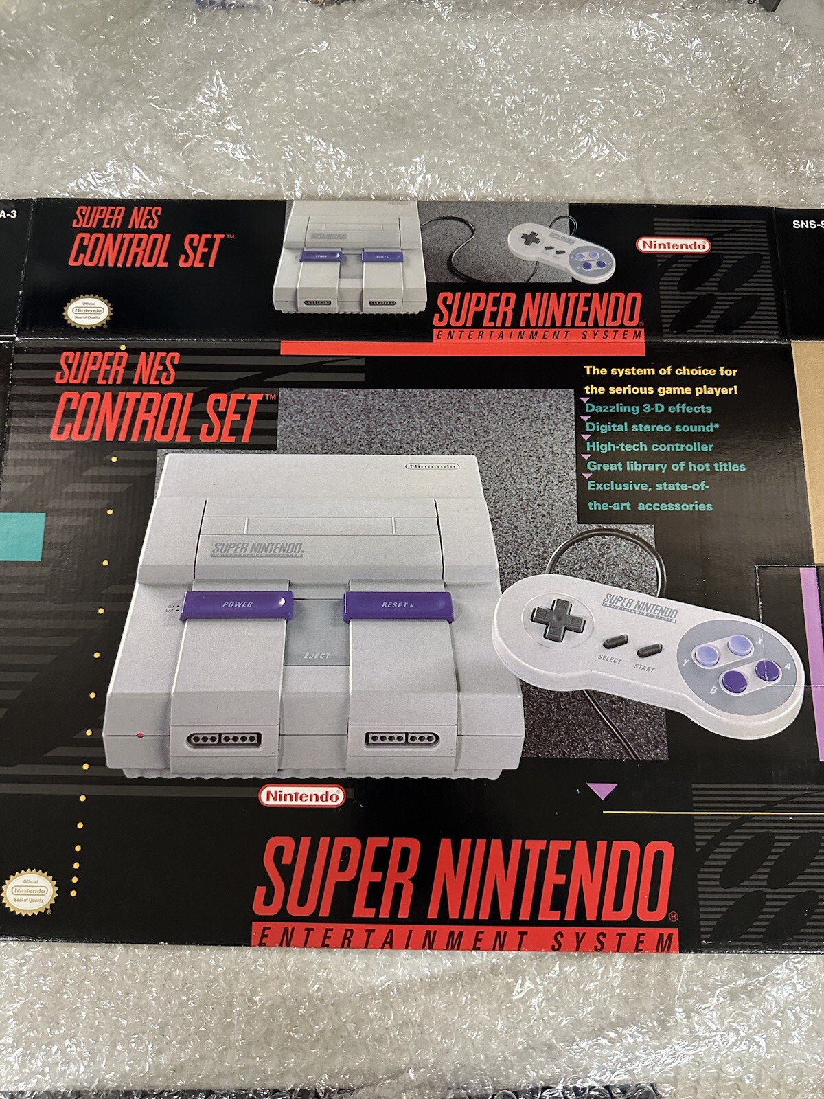 Uncirculated & Unfolded SNES Super Nintendo Console Box! Very Rare Authentic ⚡️