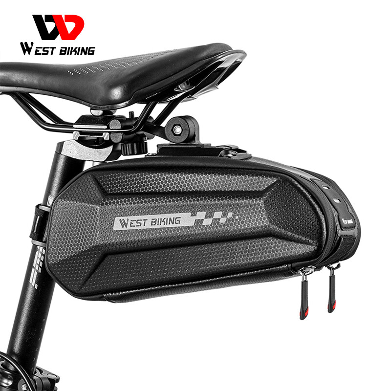 WEST BIKING Bike Saddle Bag Waterproof Hard Shell Bicycle Cycling Seat Tail Bag
