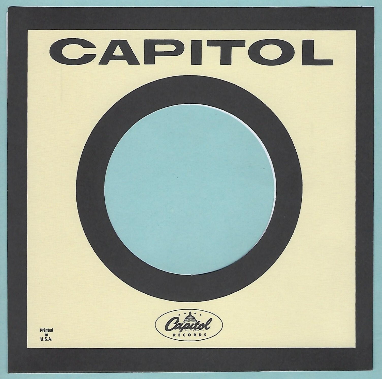 CAPITOL (cream/black circle) REPRODUCTION RECORD COMPANY SLEEVES - (pack of 10)