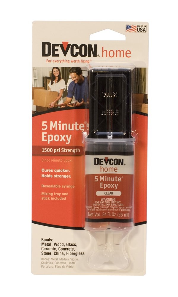 Devcon Epoxy, 5 Minute Epoxy, 1 Ounce Syringe | GLU-720.80