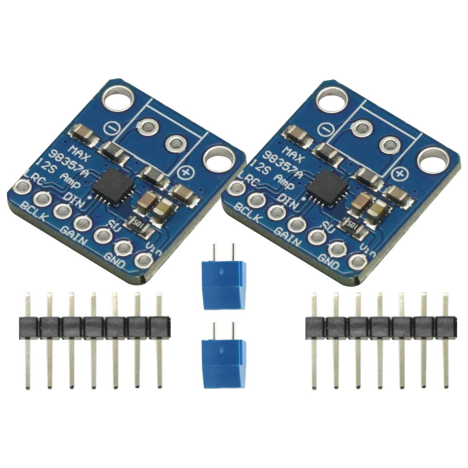 2PCS MAX98357 MAX98357A I2S 3W Class D Amplifier Breakout Interface I2S DAC D...