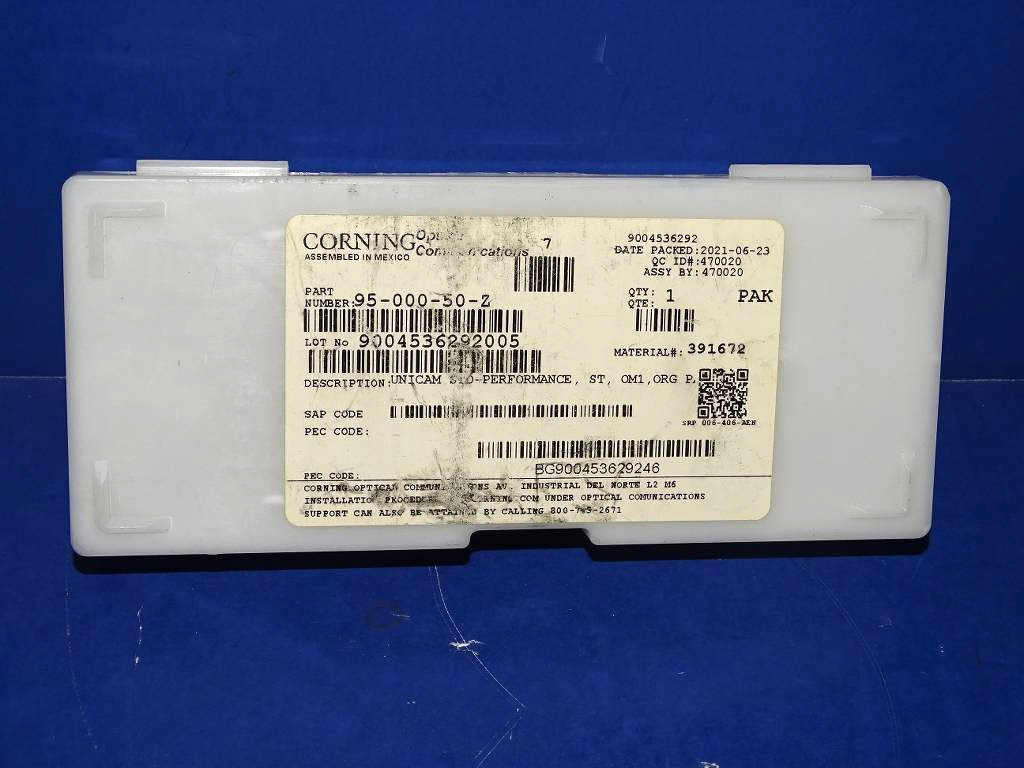 UNIT #2 **READ** Corning 95-000-50-Z UniCam Connectors ST, Organizer Pack *READ*
