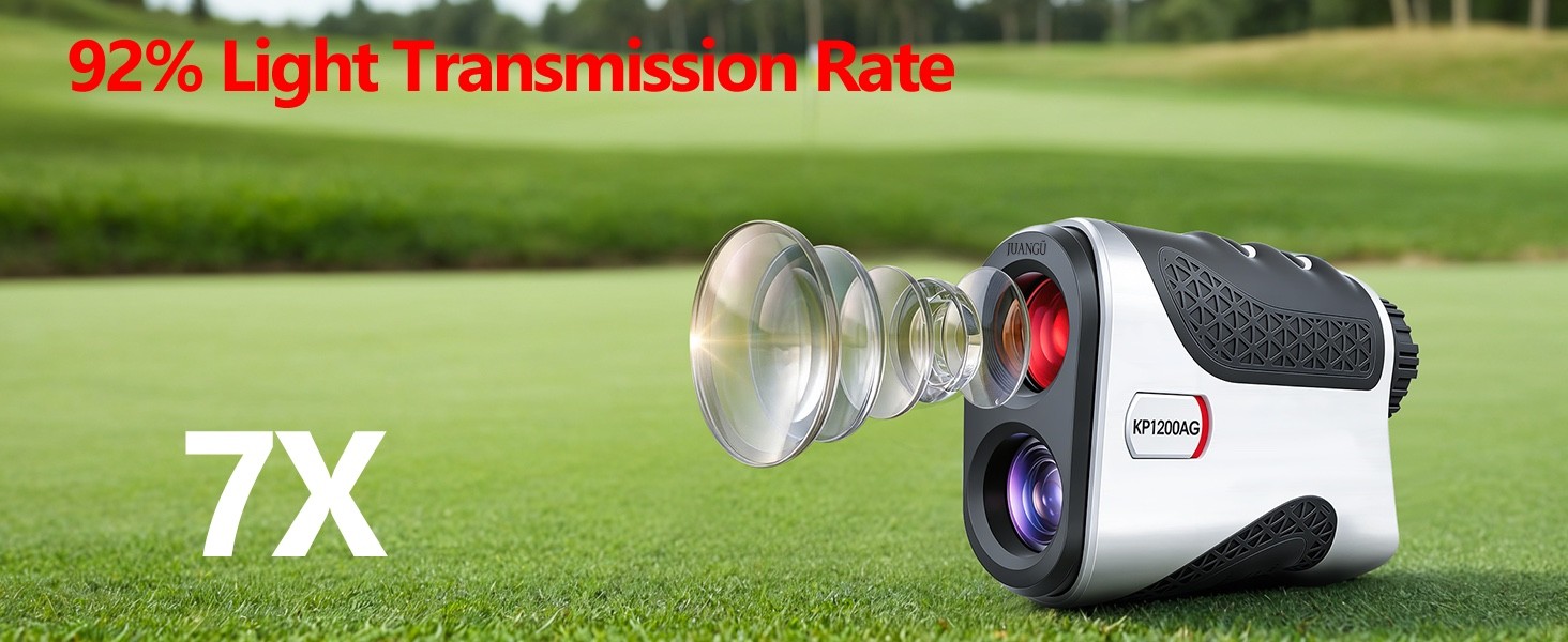 (NEW) Golf Range Finder with Slope, 1200 Yard Range, 7X Magnification, Flag Lock