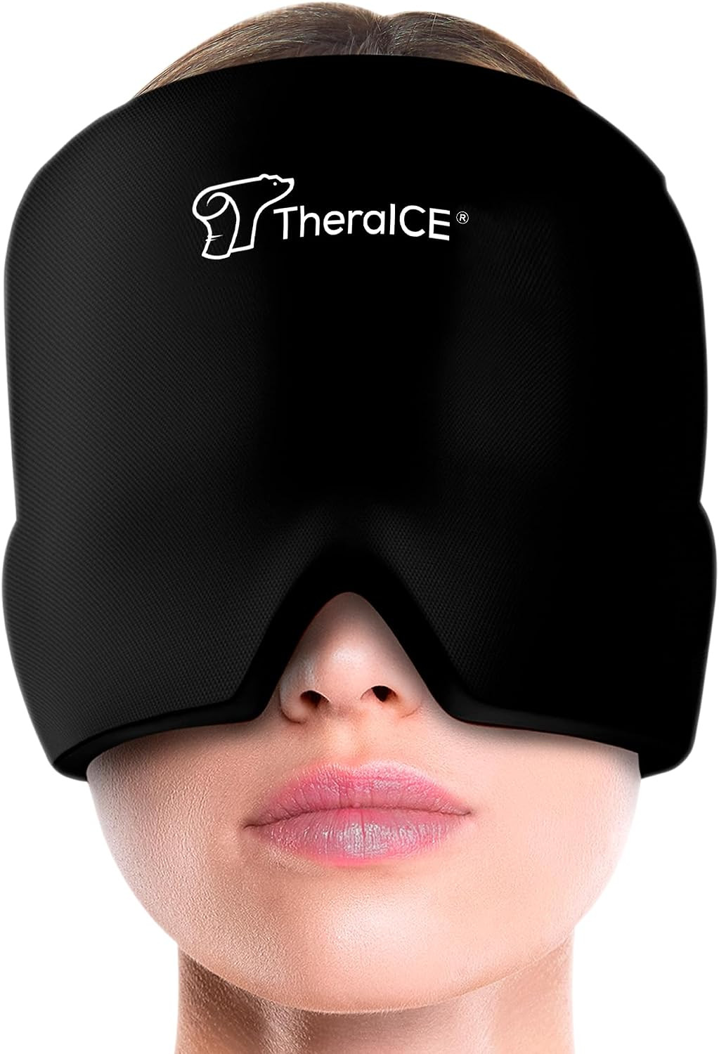 Migraine Relief Cap | Soothing Headache Hat Ice Pack Mask | Face Cold Compress C