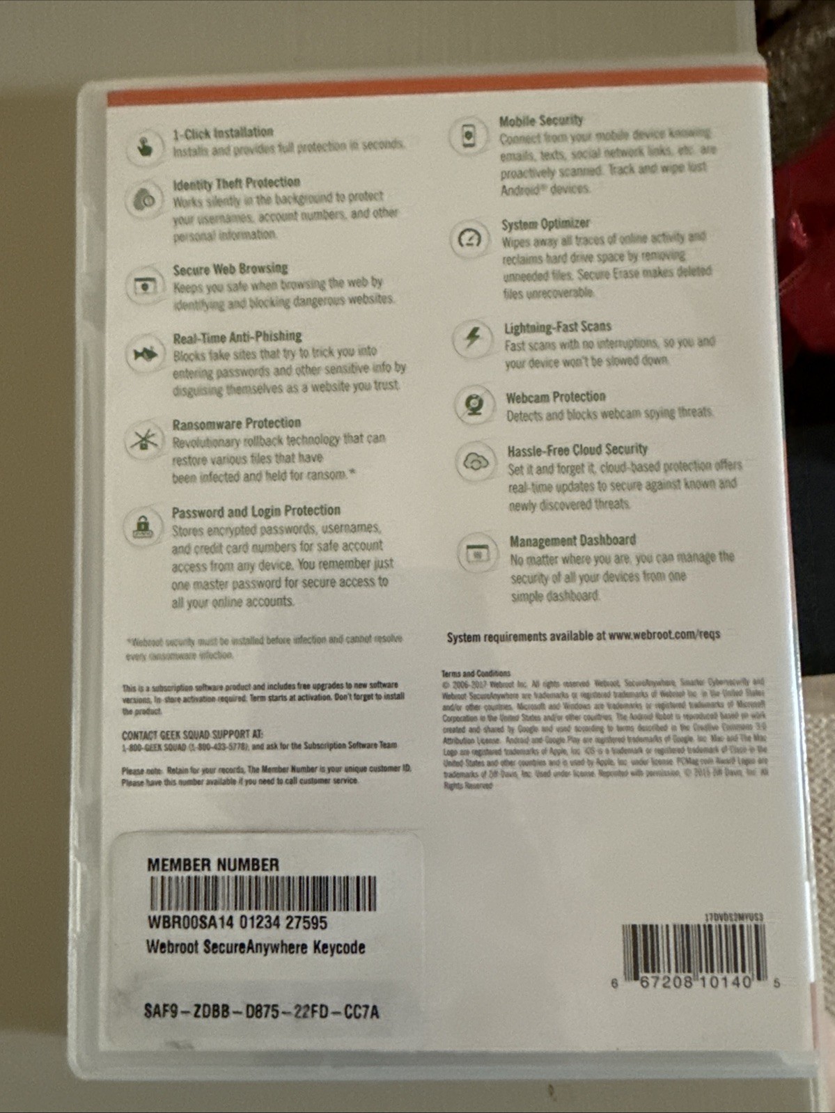 Webroot Secure Anywhere Windows 10 Internet Security Antivirus 3 Devices Sealed