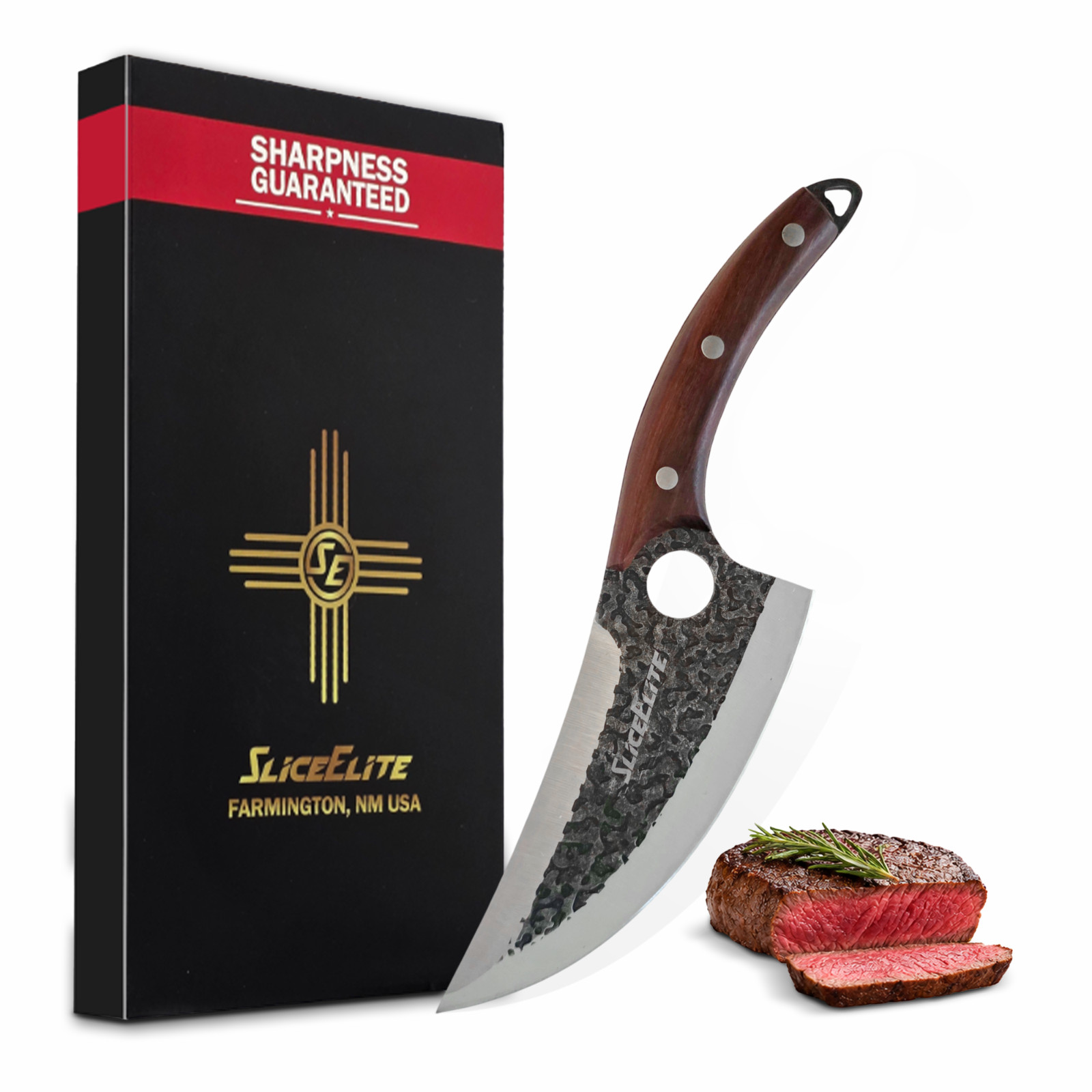 Viking Knife Meat Cutting Boning & Slicing Knife, Full Tang Forged Steel