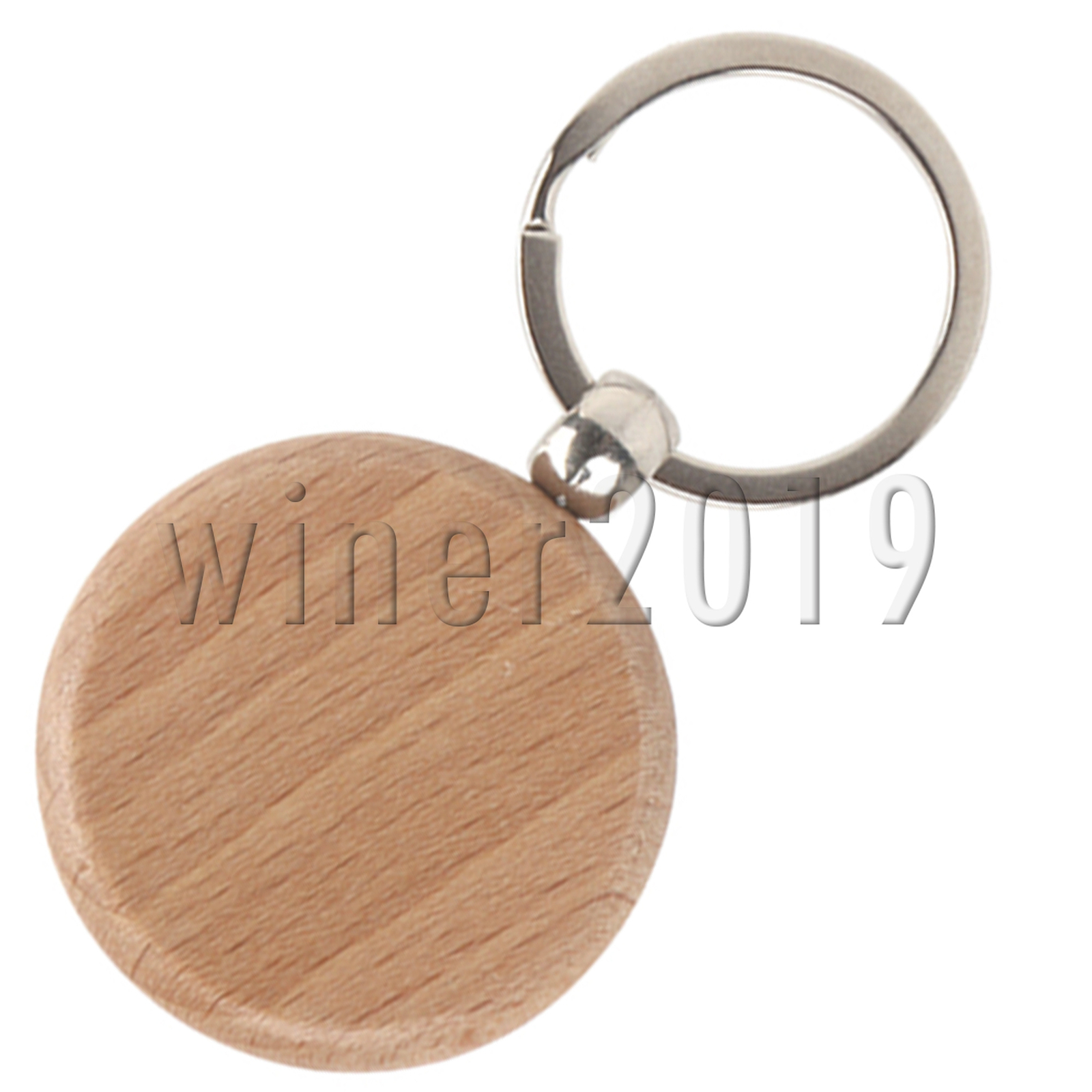 Unfinished Wooden Engraving Blank Keychains Key Tag 1.57x0.31inch Pack of 120