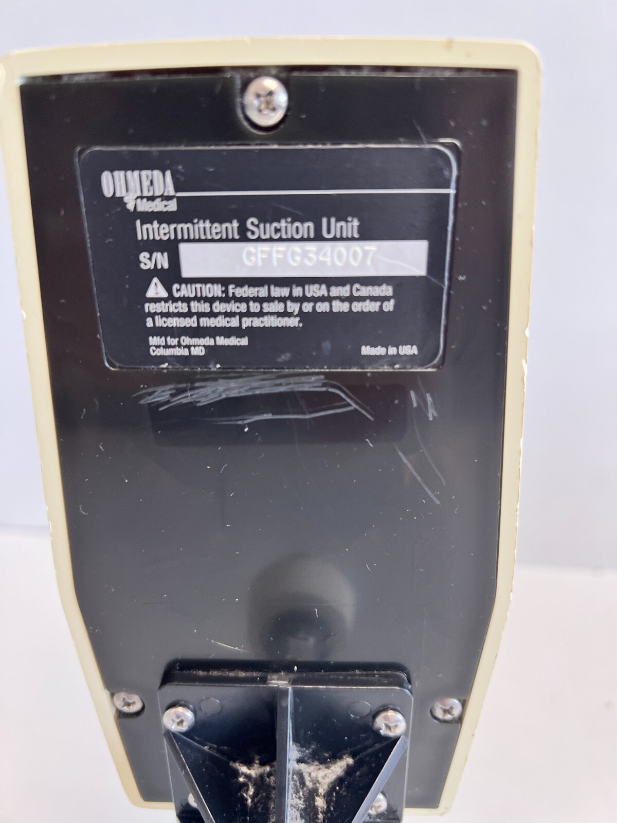QQ3/#4: Ohmeda Suction Unit