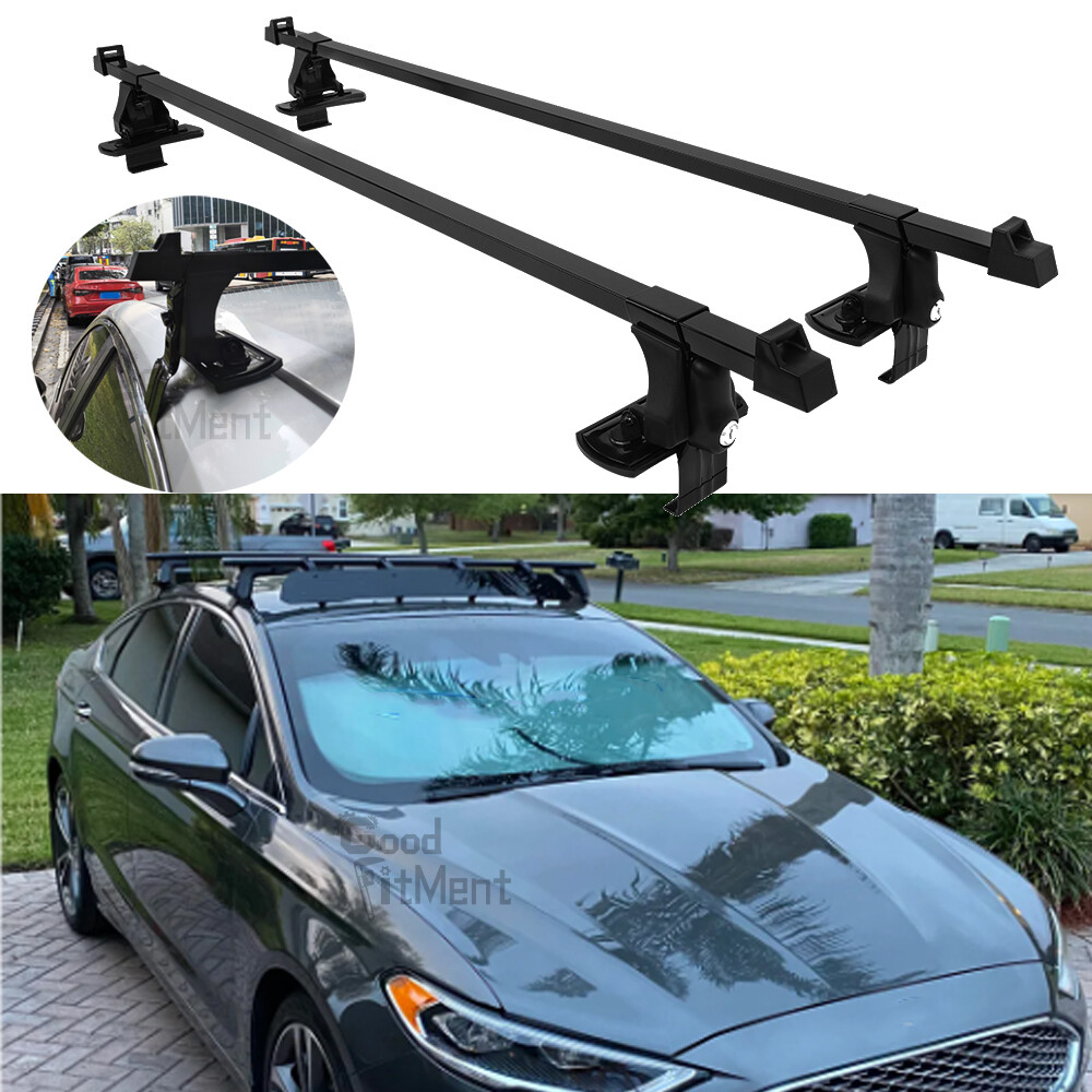 For Ford Fusion 2006-2020 54" Car Roof Rack Cross Bar Cargo Carrier w/Lock Black