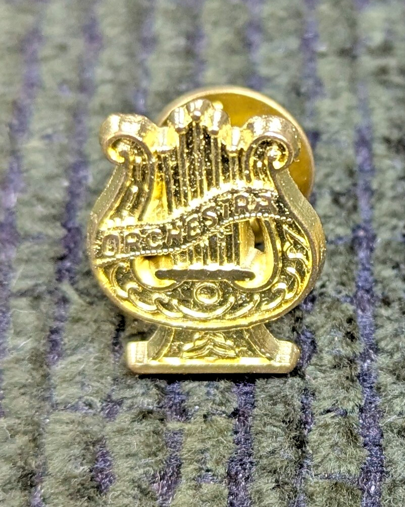 orchestra SCHOOL LETTER JACKET CHENILLE SPORT AWARD PIN