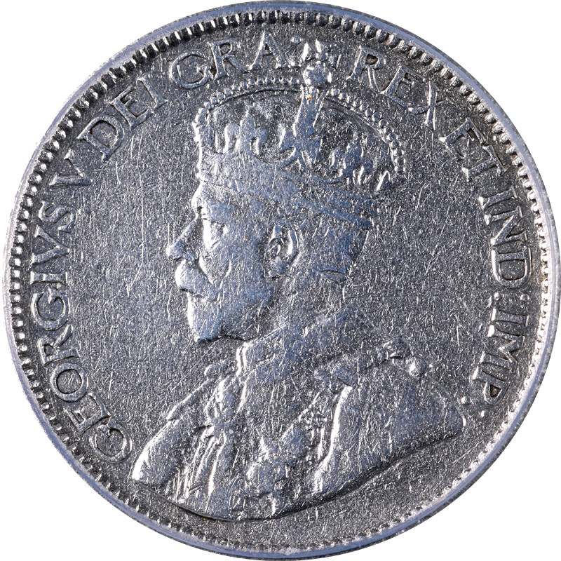 Canada 1913 10 Cents ICG VF30 Details KM#23 - Small Leaves, Scratched, Cleaned