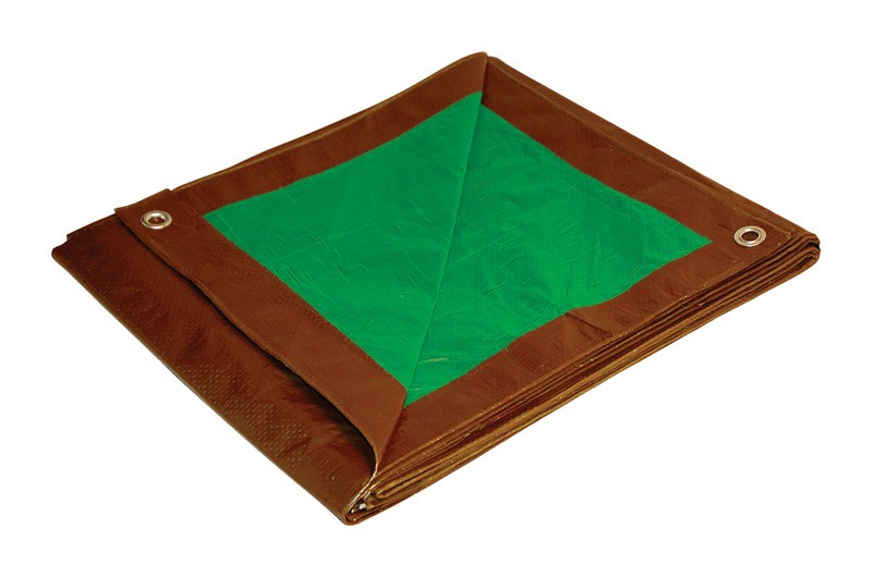 Foremost Tarp 11620 Water Resistant Brown/Green Reversible Tarp 16 x 20 ft.