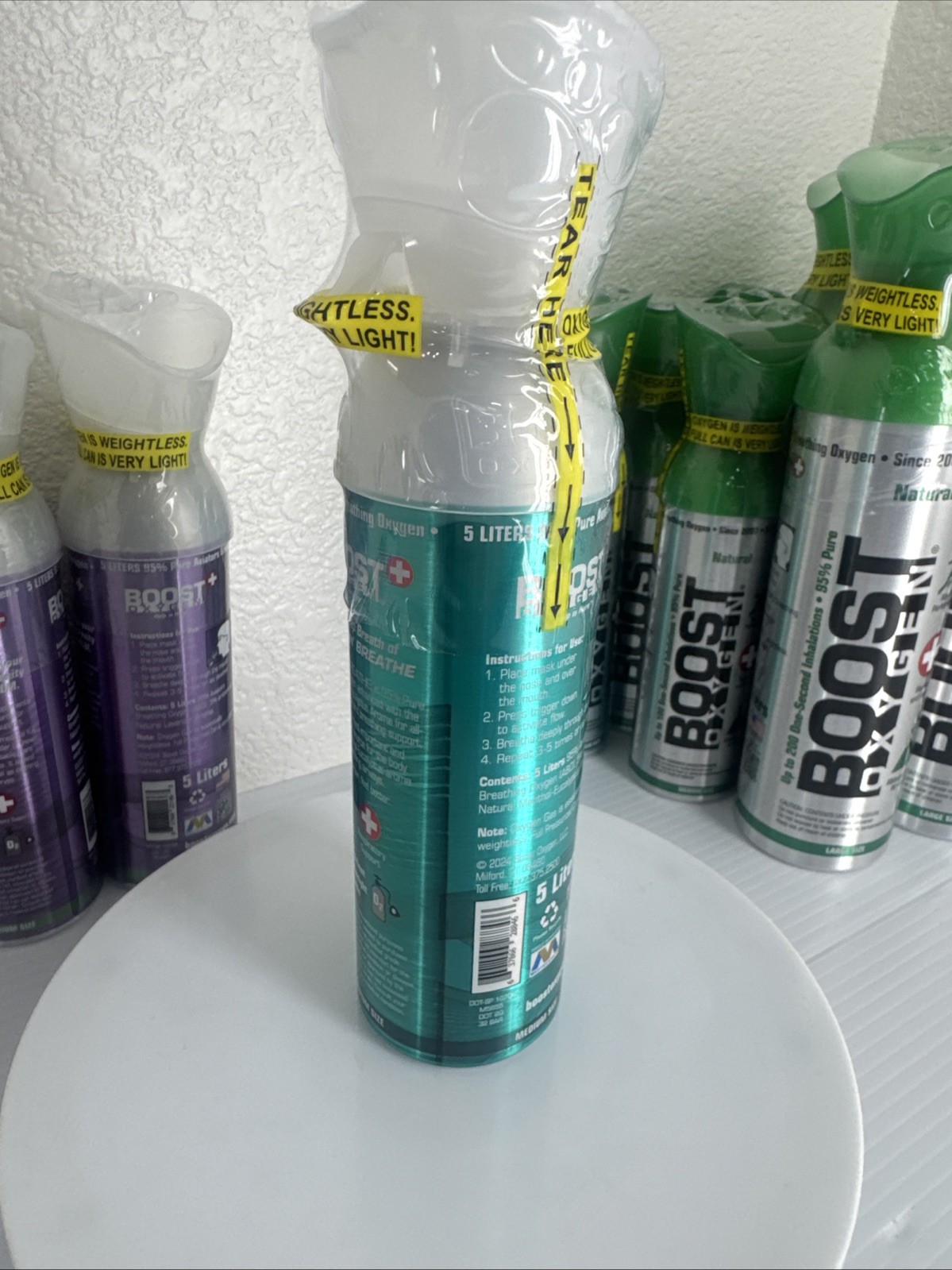 Boost Oxygen Energy Menthol-Eucalyptus 5 Liter Medium Size🎈FREE SHIP🎈Breathe