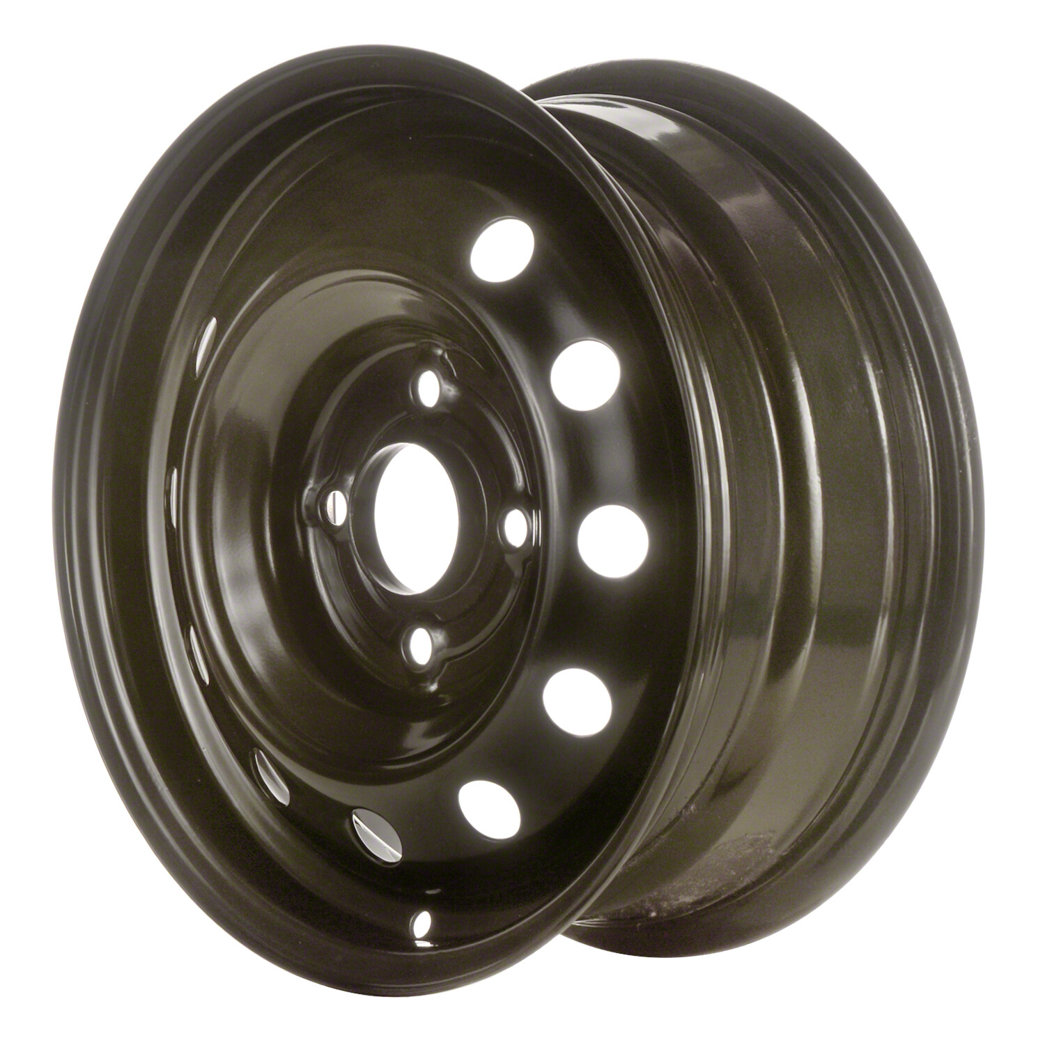 74602 Reconditioned OEM 15x6 Black Steel Wheel fits 2007-2009 Kia Spectra