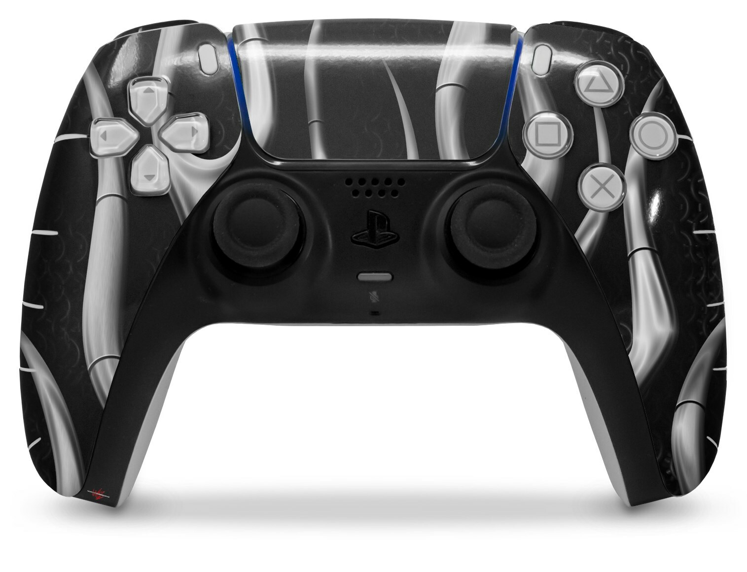 Skin Sony PS5 Controller Metal Flames Chrome