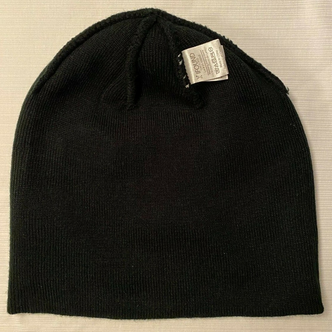 IFOUND Unisex One Size Knit Hat Beanie Black White