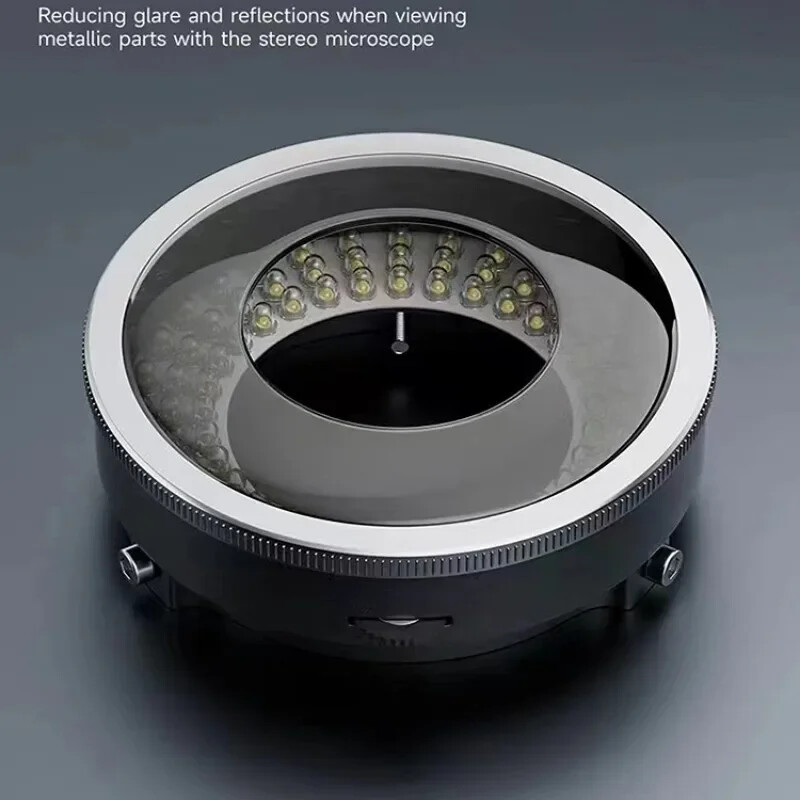 Microscope LED Polarising Light 28-62mm Lens Ring Light Microscope Illuminators