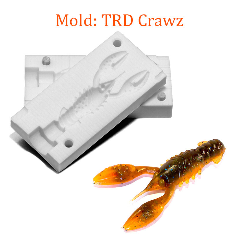 Mold TRD Crawz Craw Soft Plastic Fishing Lure Bait Making 2.5"
