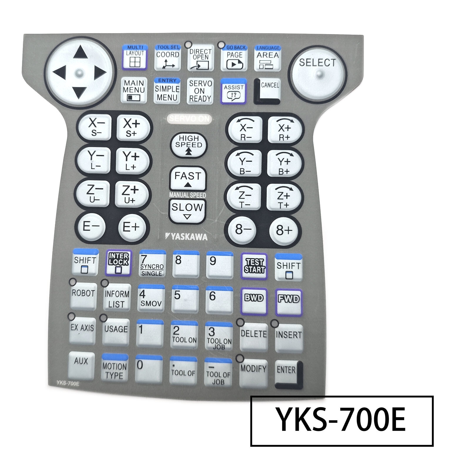 YKS-700E Teach Pendant Film Keypad Membrane for Yaskawa JZRCR-YPP21-1 DX200