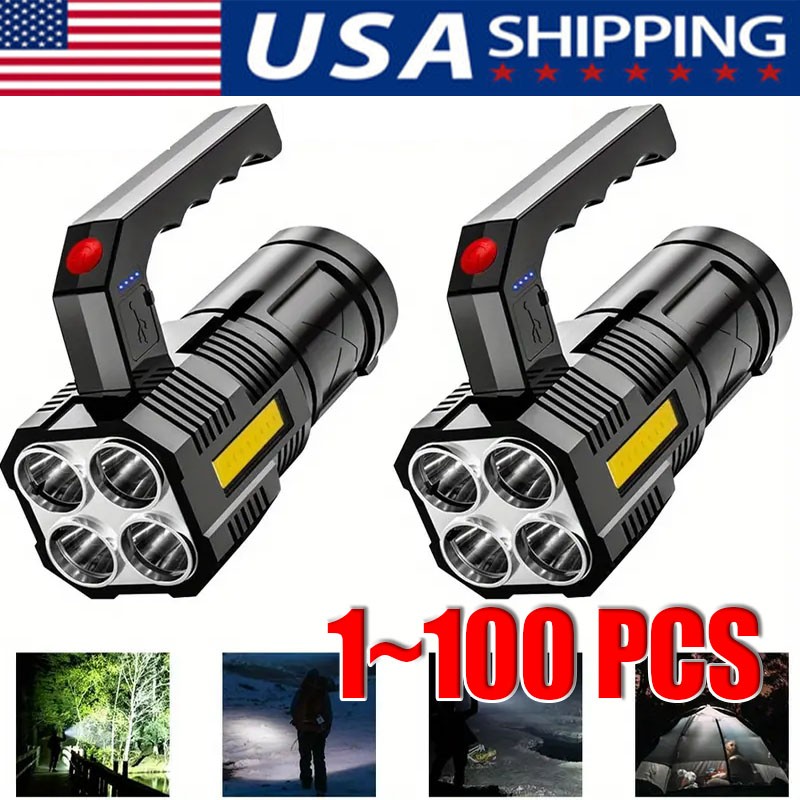 Super Bright 22000LM LED Flashlight High Powered Torch USB Rechargeable Lamp