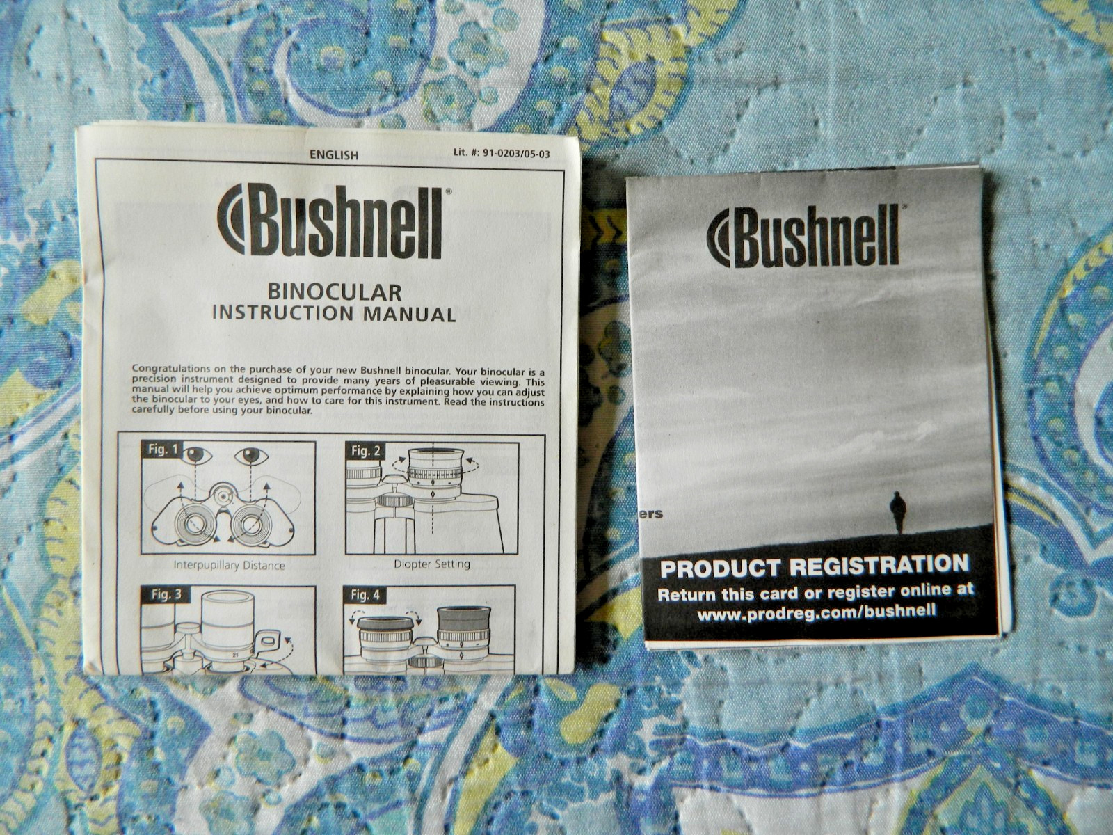 Bushnell Binocular Instruction Manual 91-0203/05-03