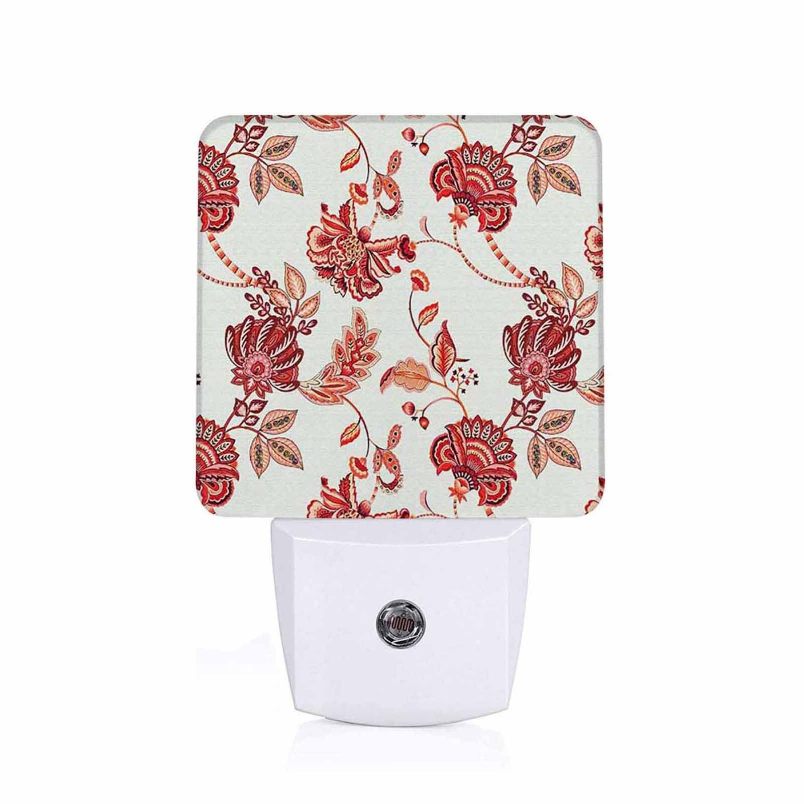 LED Night Light Lamp with Smart Sensor Dusk to Dawn Sensor,Ethnic Floral Patt...