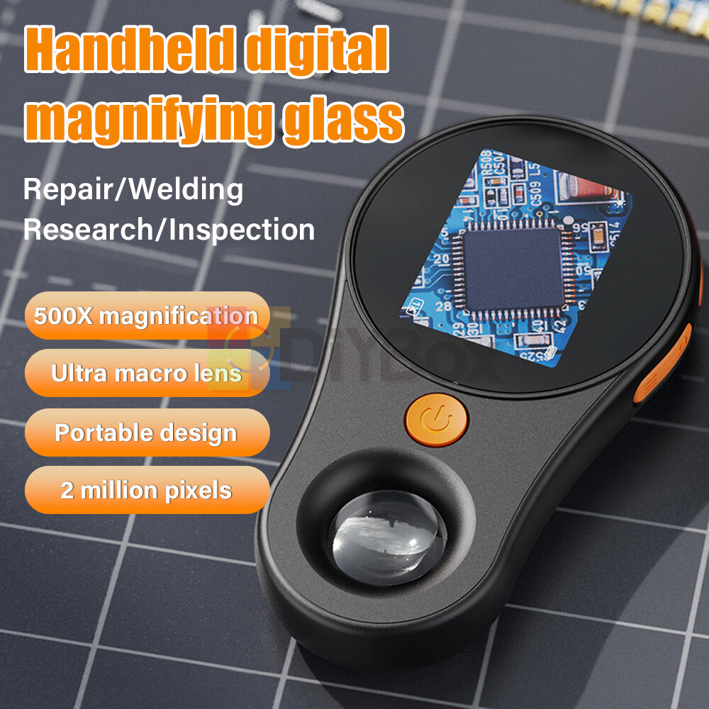 500X Digital Microscope 1080P 2.0inch Video Coin Microscop with Magnifying Glass