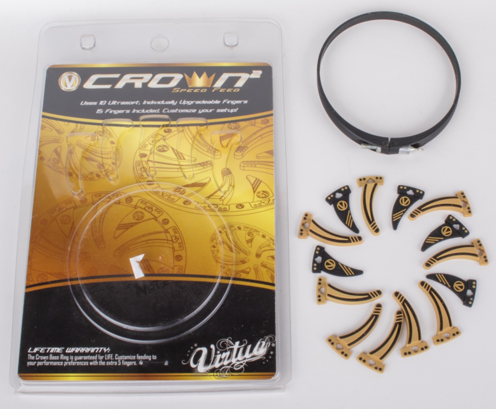 Virtue Paintball Crown 2 Speed Feed FINGERS ONLY for Dye Rotor & Original Ring