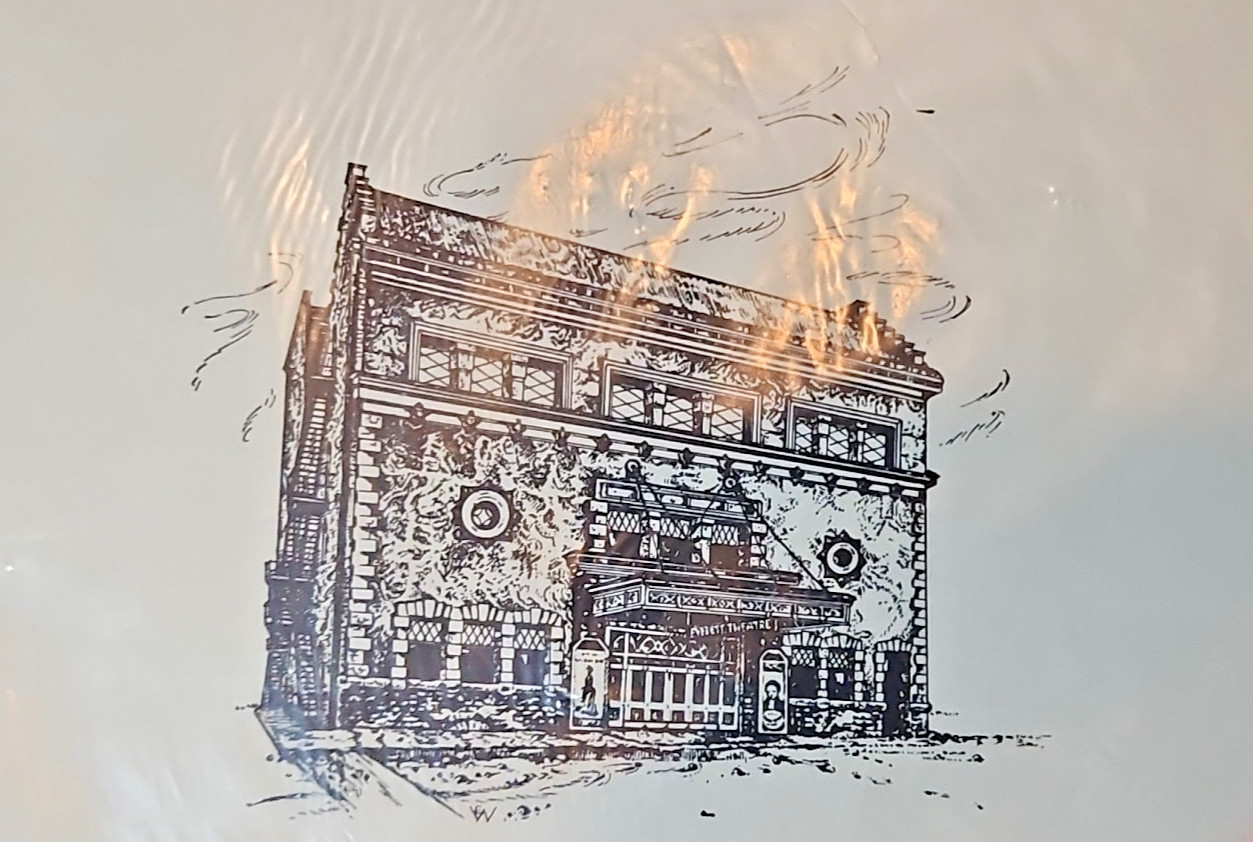 Everett Theatre 1901 Etching Elizabeth Webber, Steve Heinzen Everett, Washington