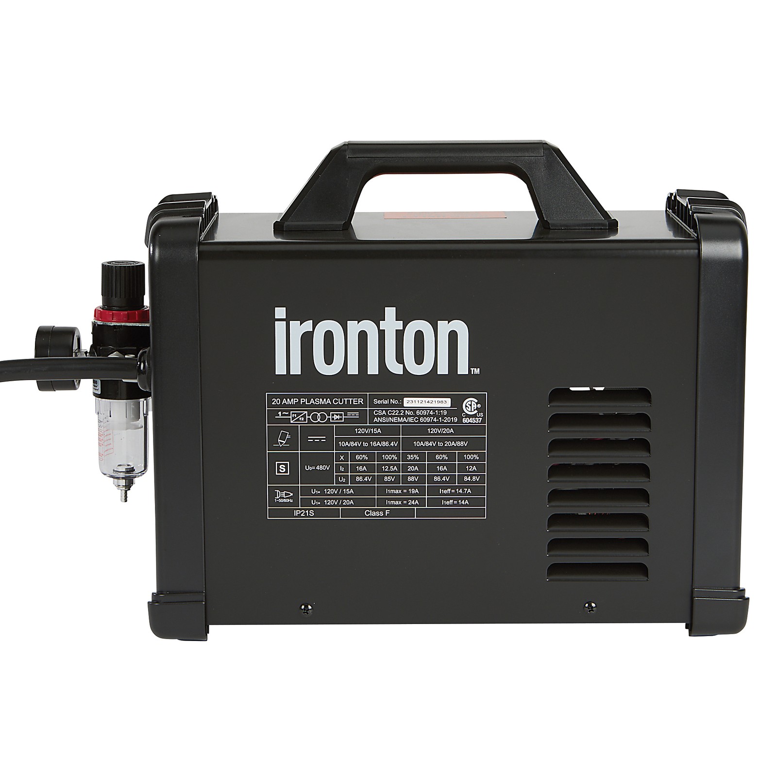 Ironton 120V Plasma Cutter, 20A