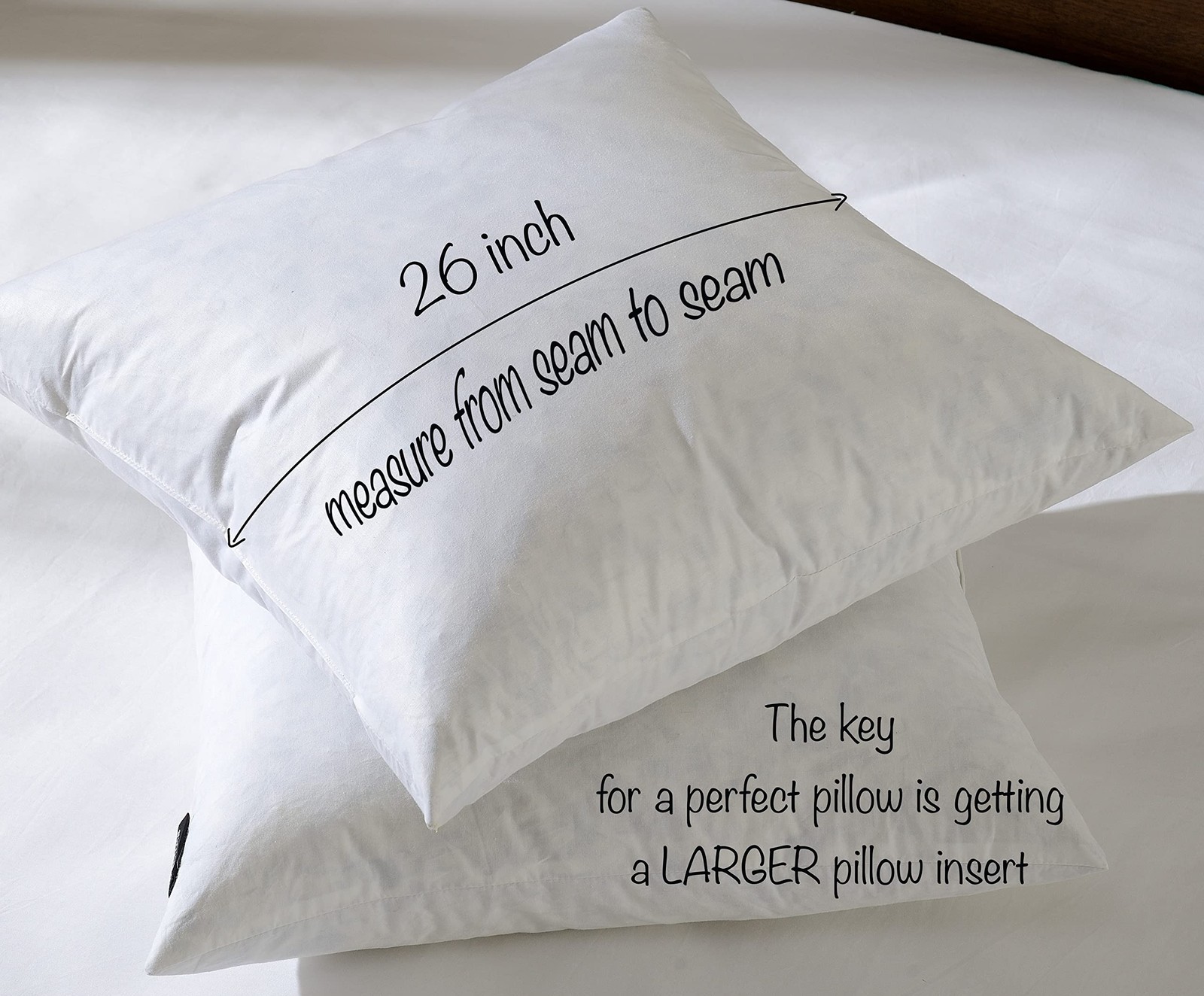 basic home 26x26 Euro Throw Pillow Inserts-Down Feather Pillow Inserts-Cotton